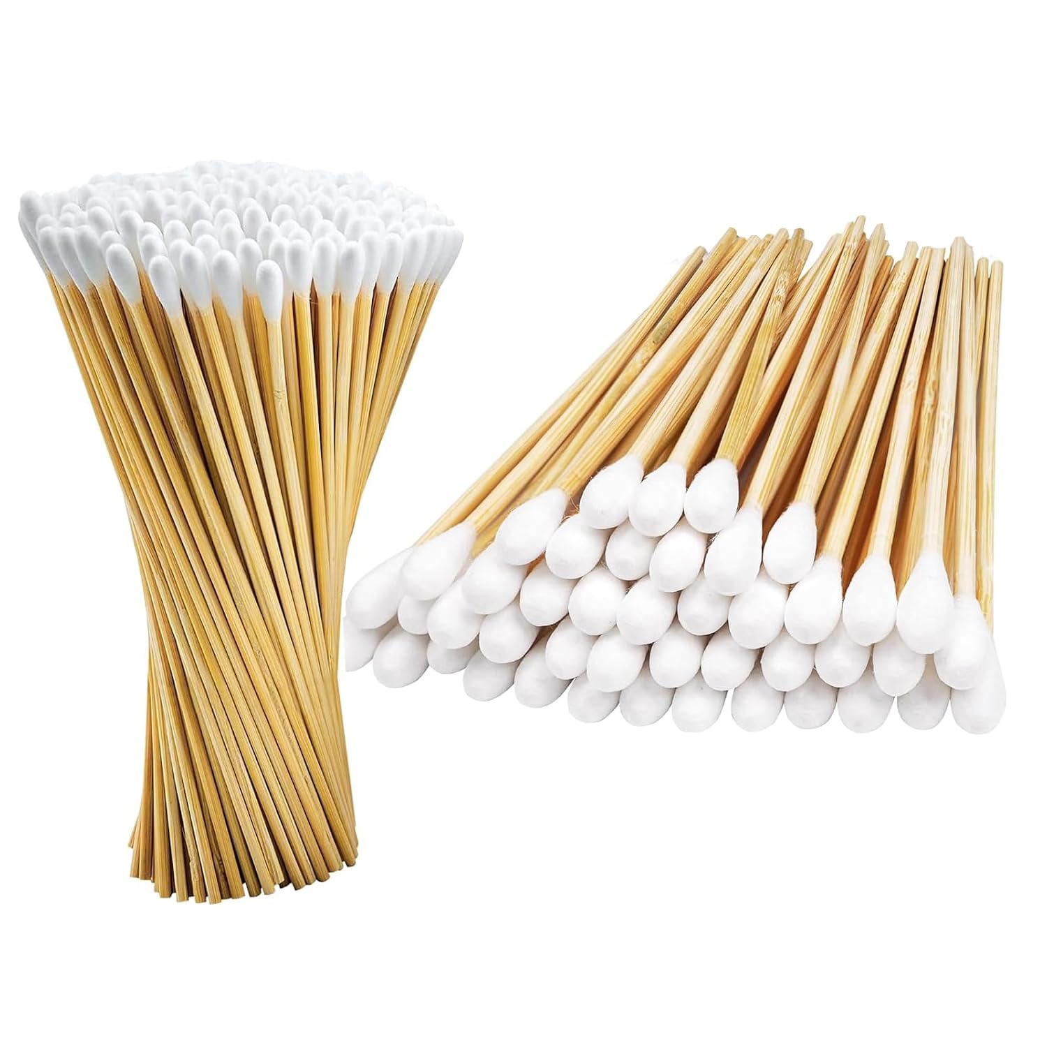 500Pcs Gun Cleaning Swabs - 6 Inch Bamboo Handled Pistol Cleaning Swabs, Lint Free Gun Cleaning Supplies Swabs for Precision Cleaning, Gun Cleaning, Makeup Removing (6inch Pointed)