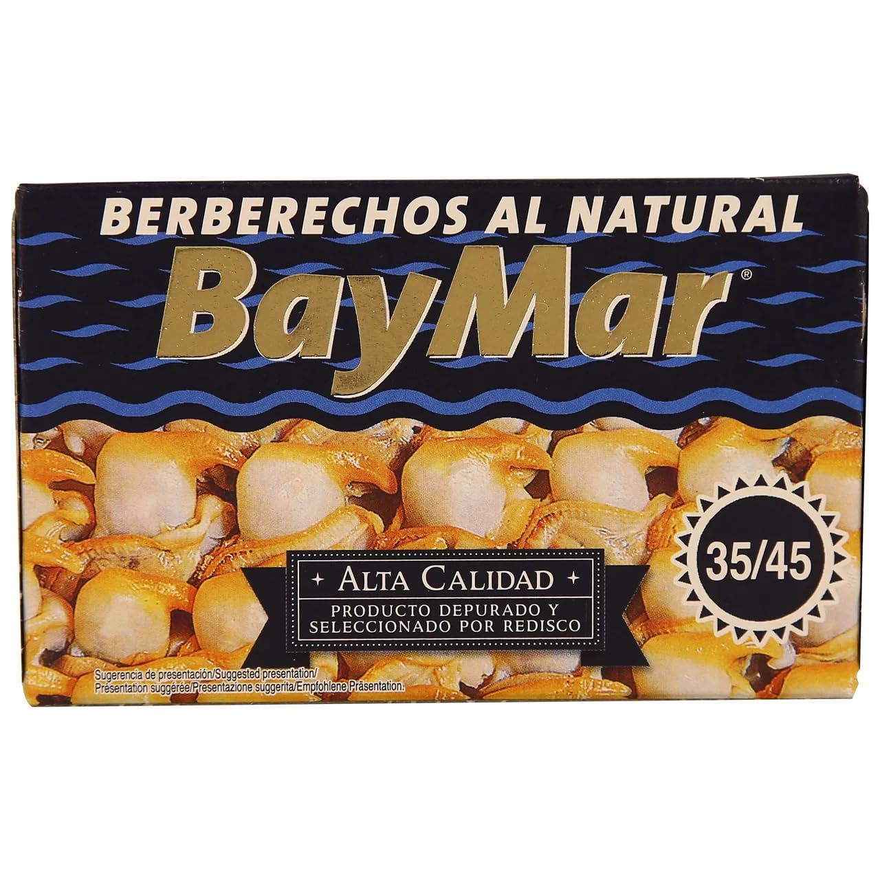 Baymar - Berberechos naturales, 35-45 unidades, 65 g, 9 unidades
