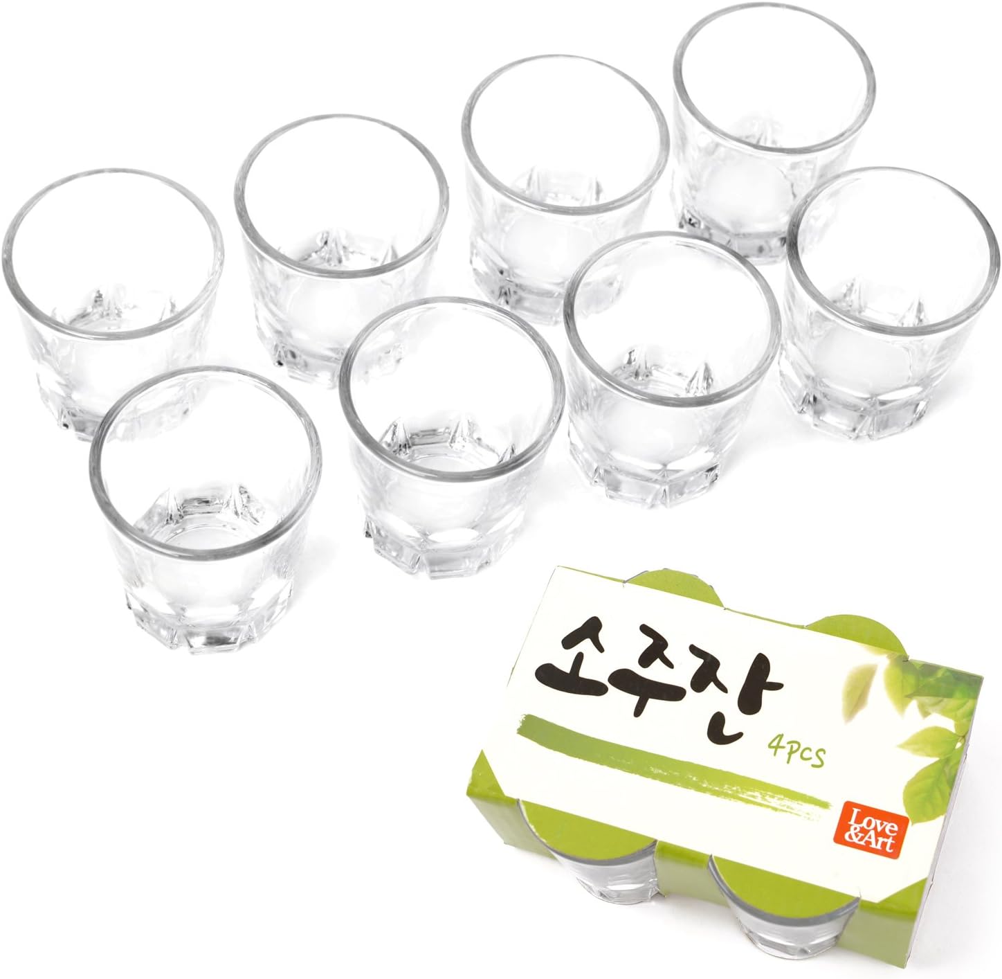 Product image of Korean Soju Shot Glasses Set, Also for Whiskey,Tequila,and Liquor, Dishwasher Safe Clarity Glassware, 1.7 oz (8PCS)