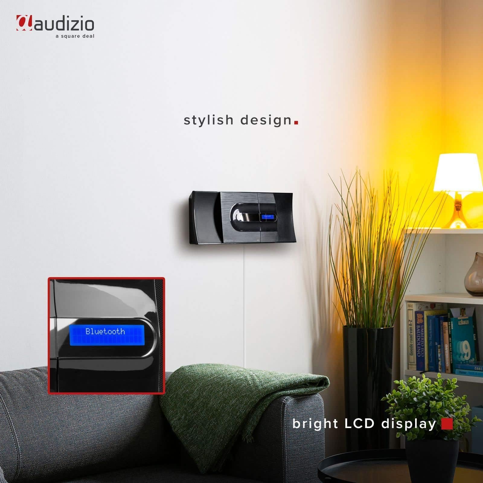 Audizio Tours Radio Dab Stéréo 80W - Noir, avec Lecteur CD, Lecteur MP3, Bluetooth, Radio FM, Écran LCD, Port USB Intégré, Idéal pour Écouter Vos Musiques Favorites