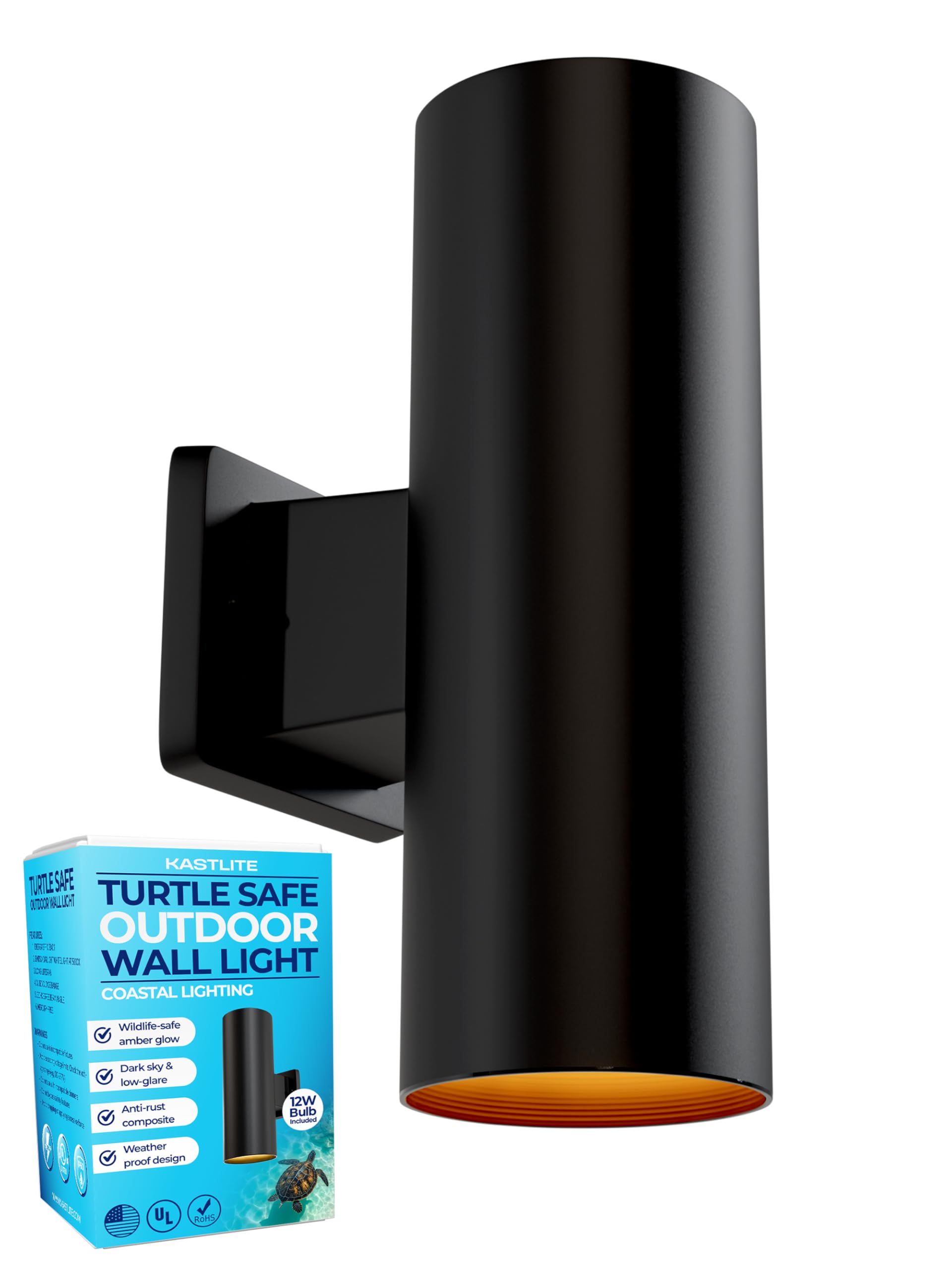 KASTLITE Dark Sky & Turtle Safe Porch Light Fixture - Rust Proof