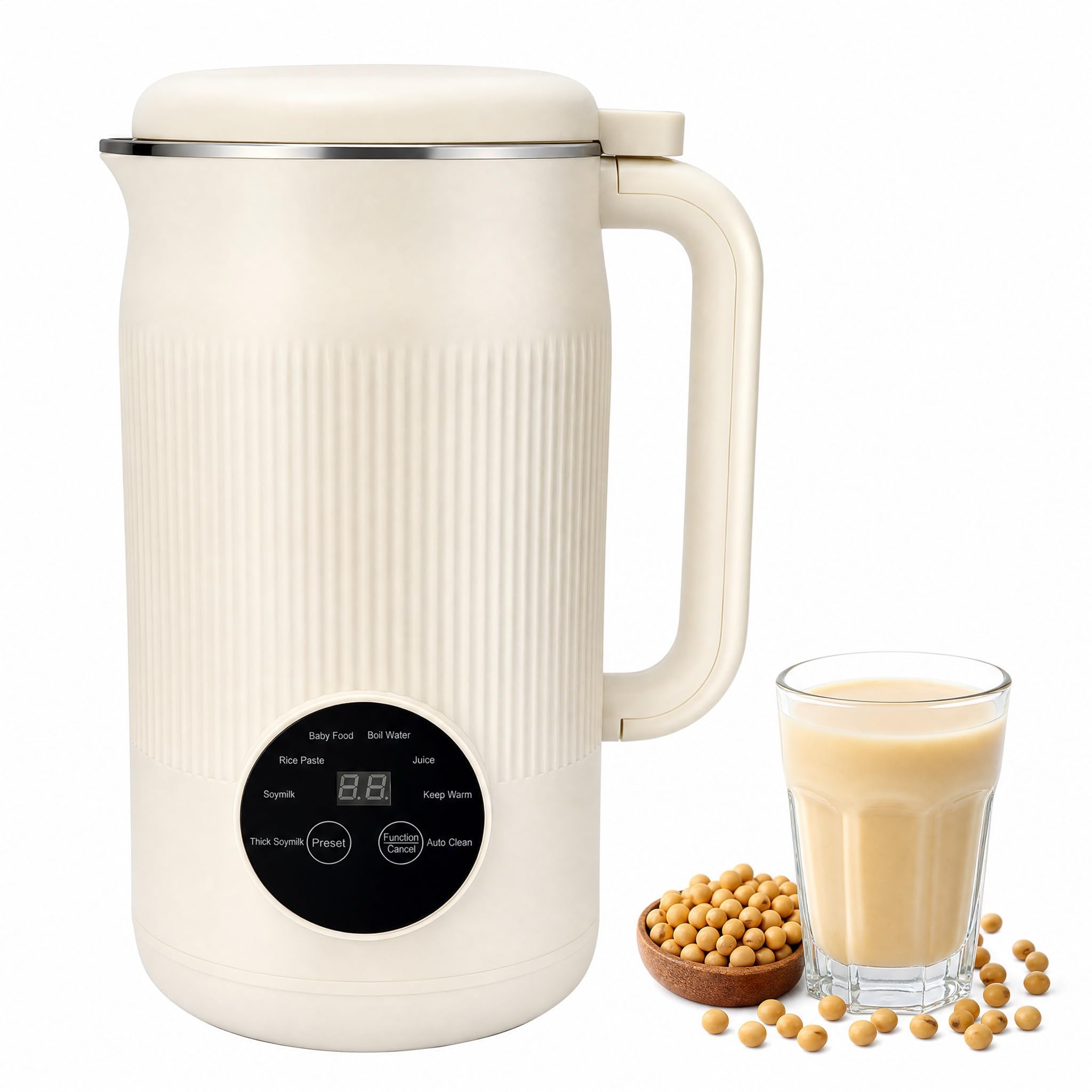 Machine à lait végétal 1200ml, 8-en-1 machine à lait de noix | Auto-nettoyage, préparez facilement lait d'avoine, soja, noix et boissons végétales maison avec une seule machine