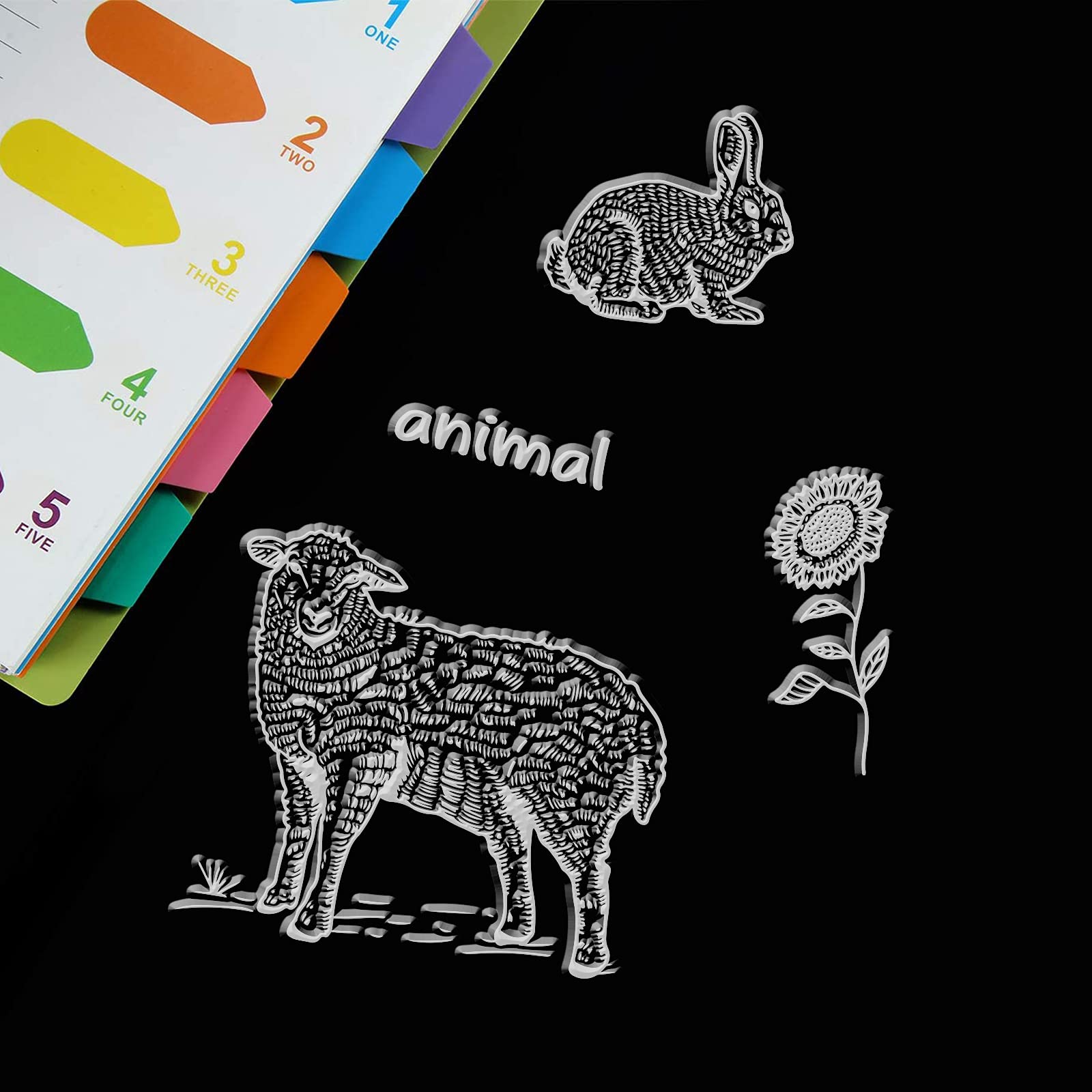 GLOBLELAND Silueta De Animales De Granja, Sellos Transparentes Para álbumes De Recortes, 8.3 X 5.9 In GLOBLELAND Silueta De Animales De Granja, Sellos Transparentes Para álbumes De Recortes, 8.3 X 5.9 In