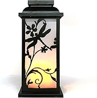 Vista 1 de allgala Lámpara LED con efecto de llama-mariposa y escena de libélula