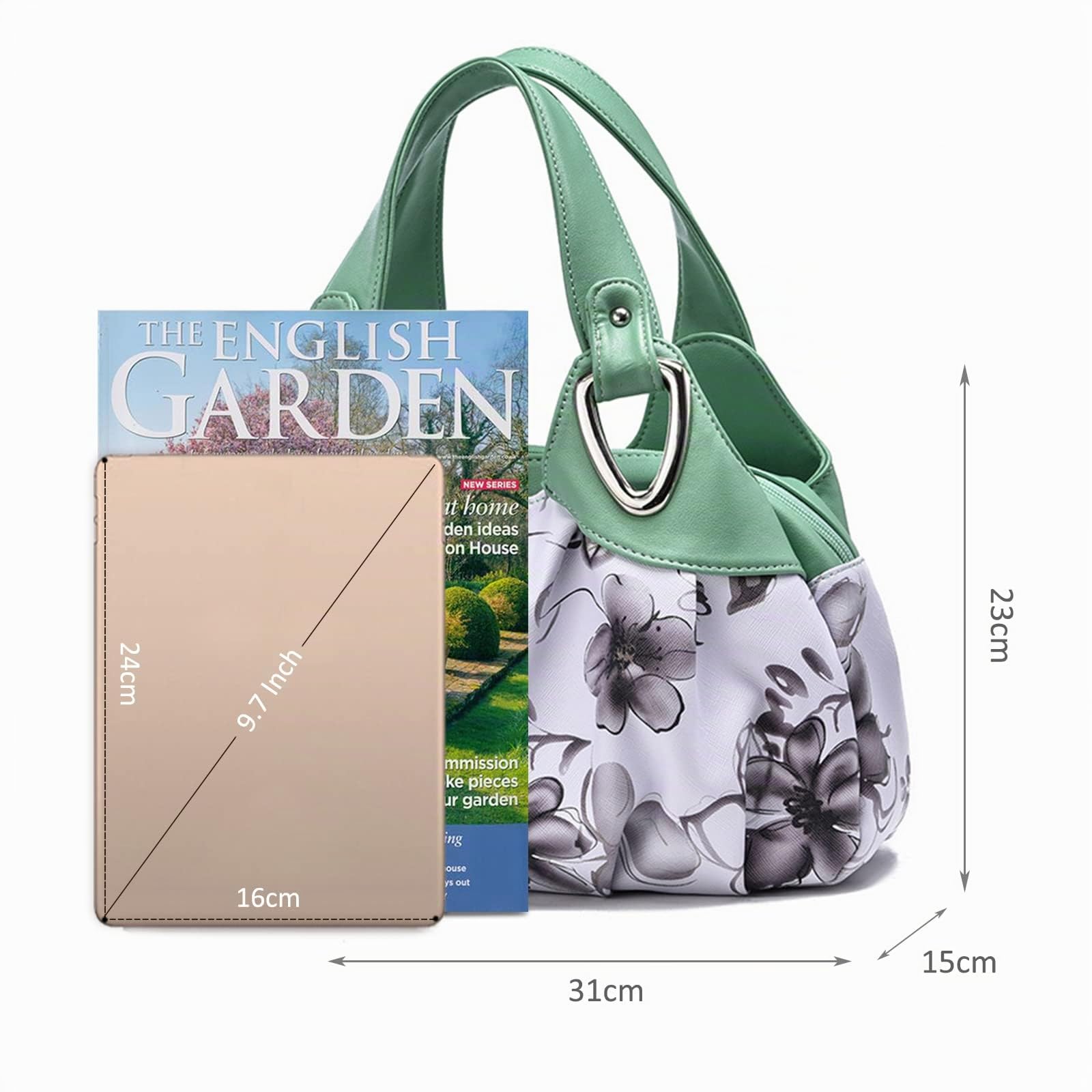 NICOLE & DORIS Handtaschen Damen Designer Tasche Elegante Groß Handtasche Modern Shopper Tote Bag Damentasche mit Blumenmuster