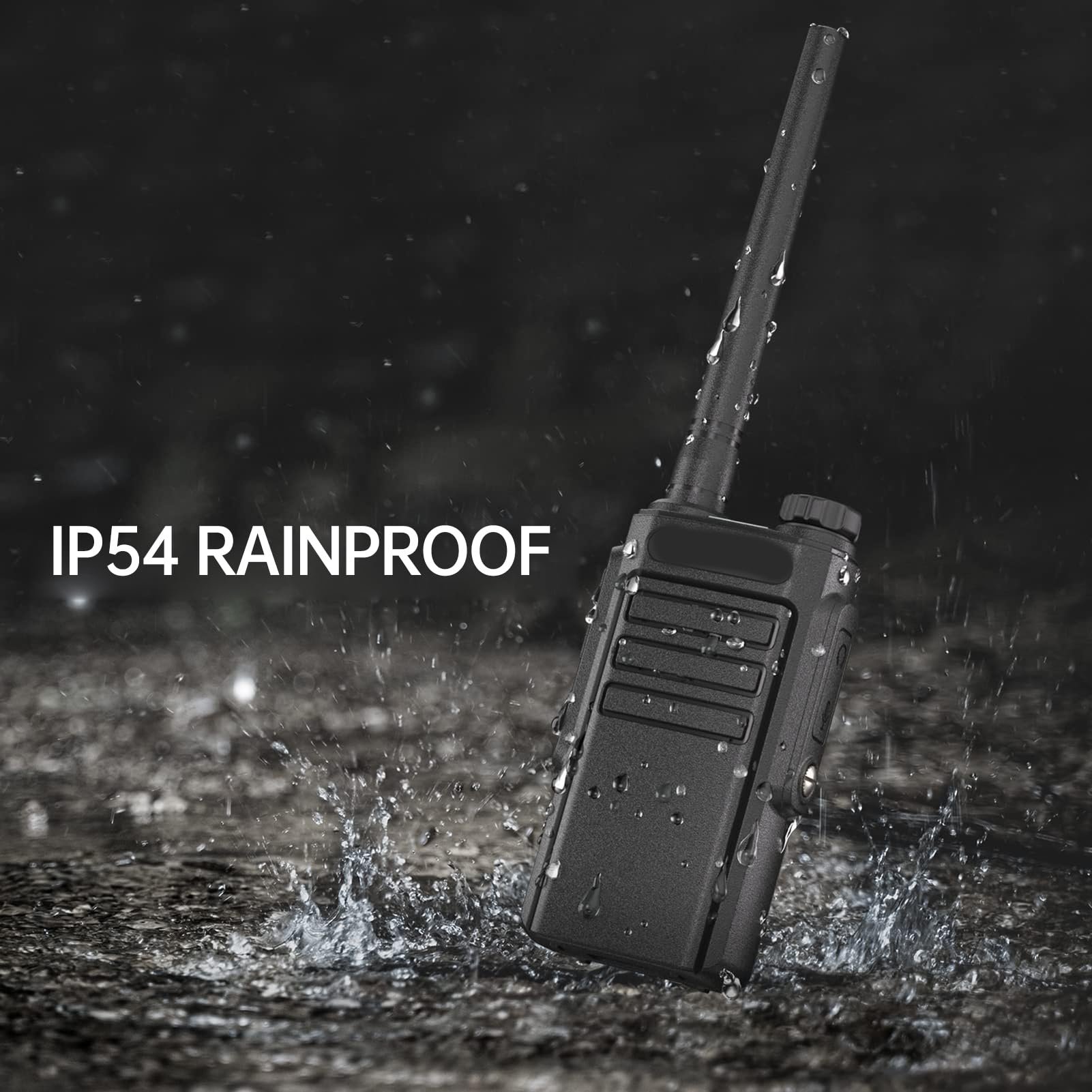Ricetrasmettitori GMRS, 22 Ricaricabili con Meteo NOAA, 260 Codici Privacy, IP54 Impermeabili, Batteria 1500mAh, Ricarica USB C per Escursionismo, Campeggio, Esterno