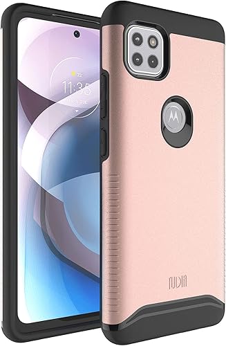 TUDIA DualShield - Funda para teléfono Motorola One 5G ACE 2021, Fusionar a prueba de golpes, grado militar, doble capa, resistente, delgada,