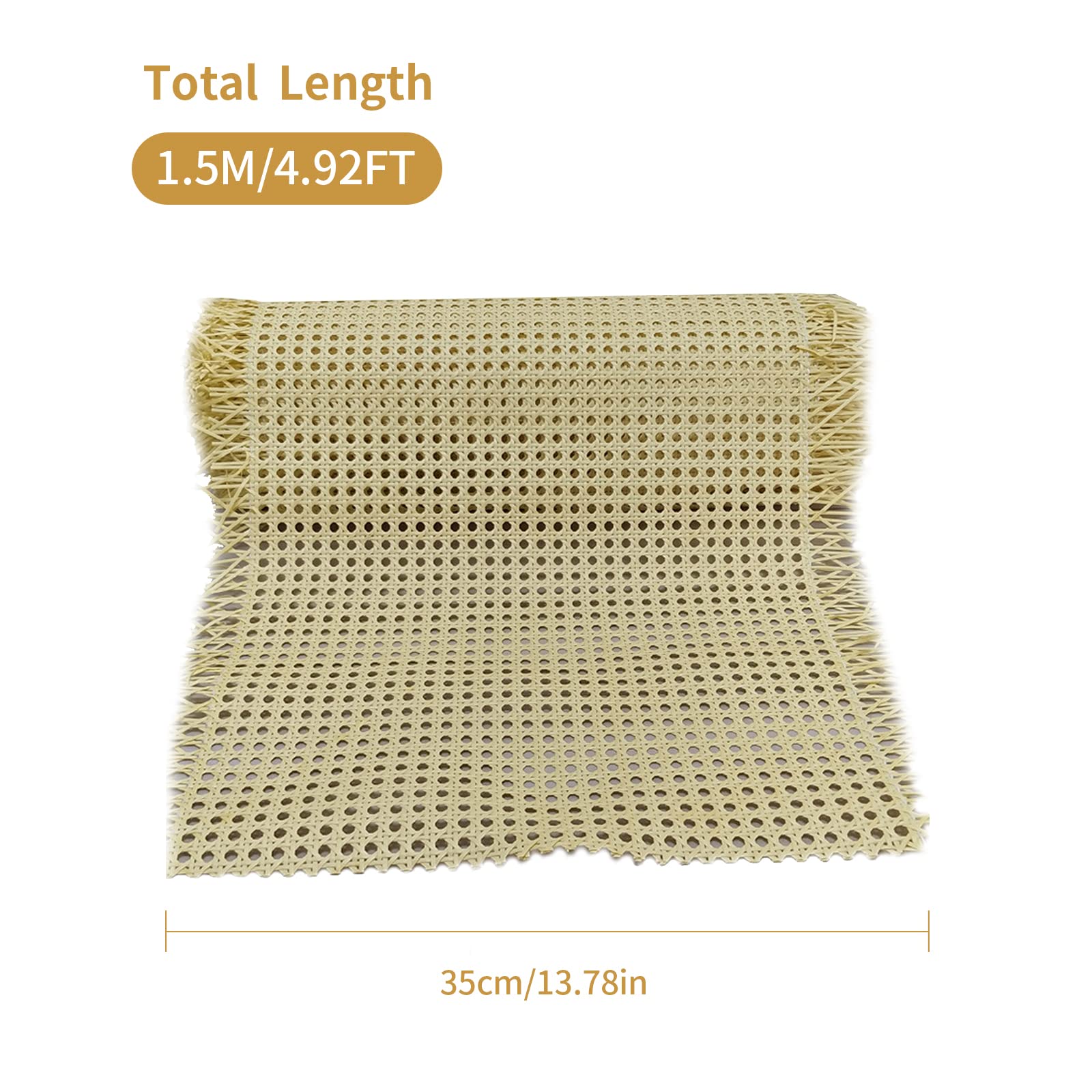 Plaster miodu plastikowa wiklina 1,5 m x 35 cm żółty wodoodporny odporny na pleśń splot rattanowy idealny do projektów DIY i dekoracji domu trwały materiał rzemieślniczy