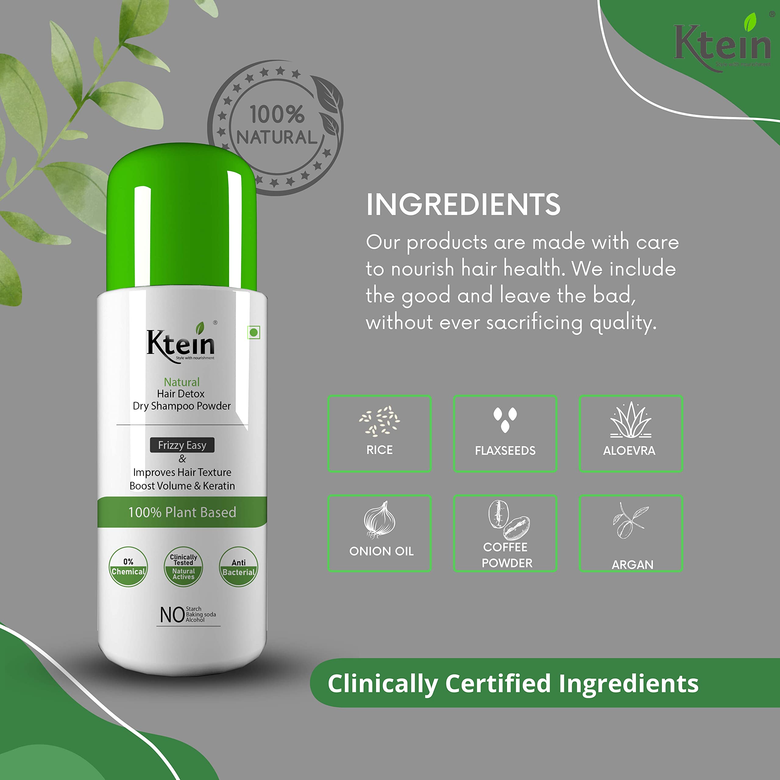 Ktein Natural detox Dry Shampoo - Image 8 thumbnail