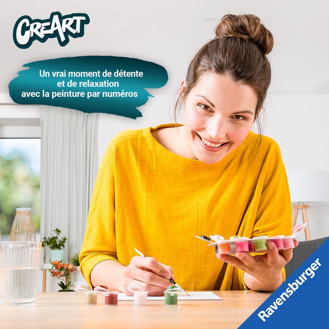 Ravensburger – CreArt format 80x50cm – Triptyque – Paysage des Cinque Terre Italie – Loisir créatif – Peinture par numéros adulte - Activité détente et créative – Dès 12 ans – 23529