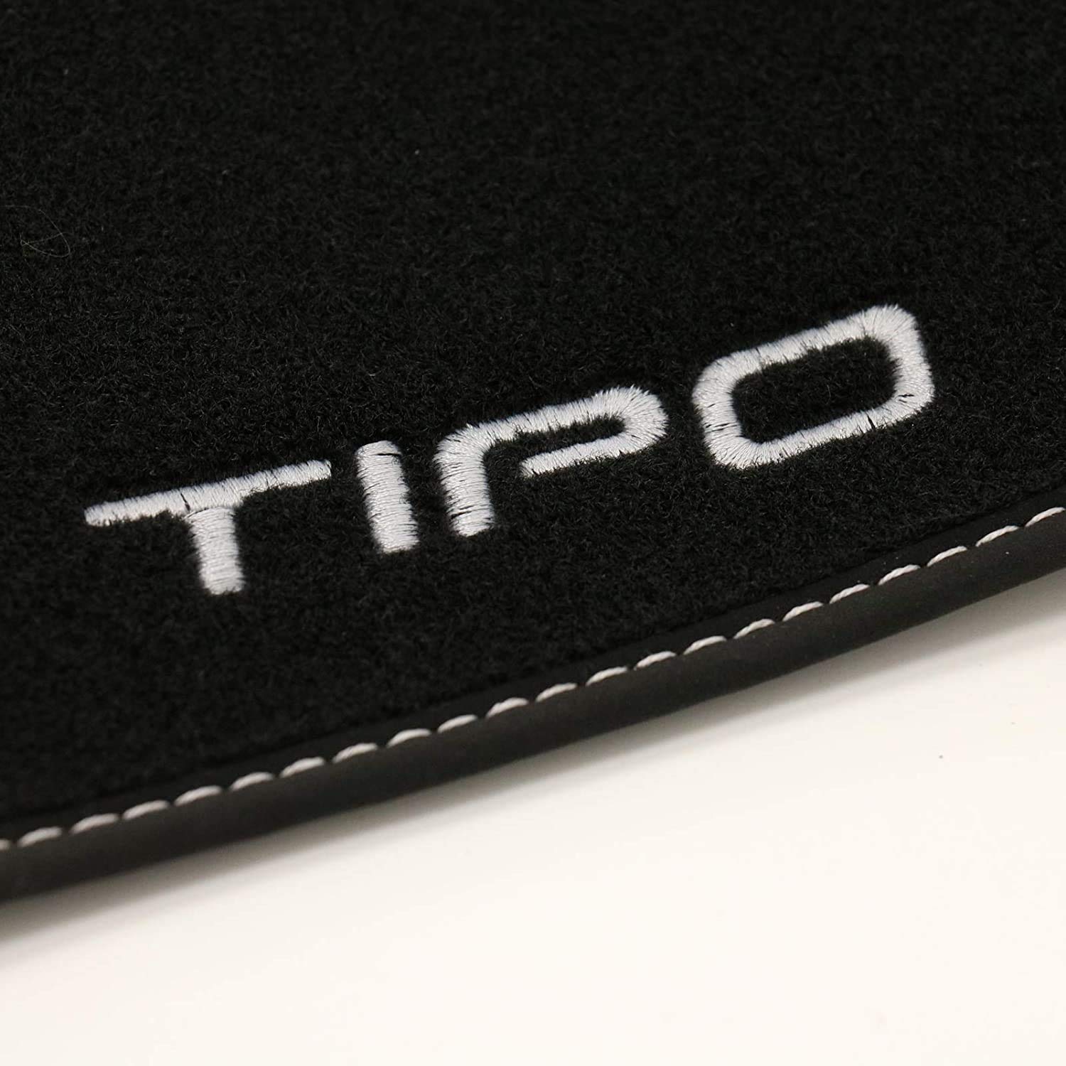 4 Alfombrillas Textiles Originales Con Logotipo Negro Terciopelo A