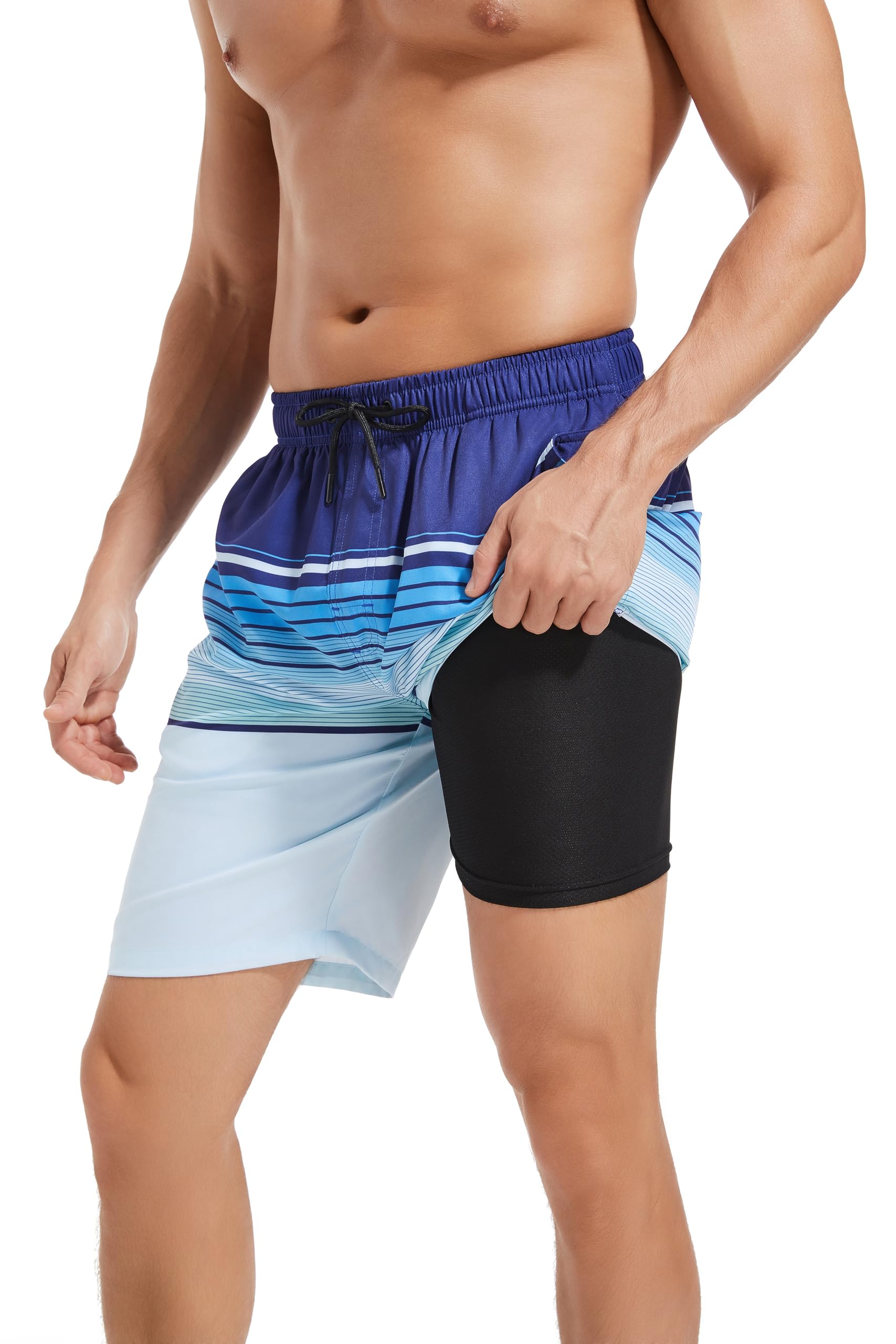 MILANKERR Mens Swim Trunks Swimming Trunks for Men Mens Bathing Suit Swimsuit Mens Swimwear Swim Short 9 Inseam