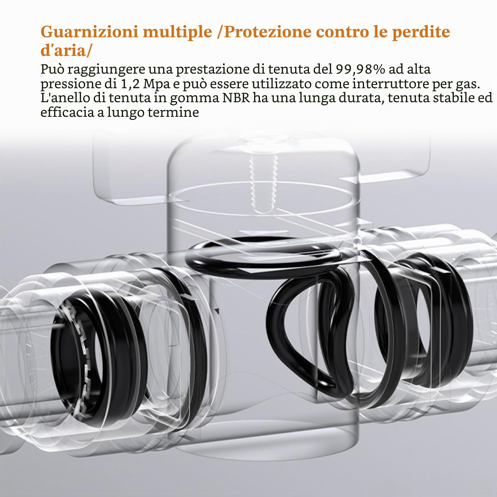 CONNECTION 6 Pezzi Valvola a Sfera Pneumatica 6 mm Connettore Pneumatico Dritto Raccordi per Valvole di Controllo Flusso D'aria Controllo Valvola a Sfera per Tubo Pneumatico e Controllare Gas