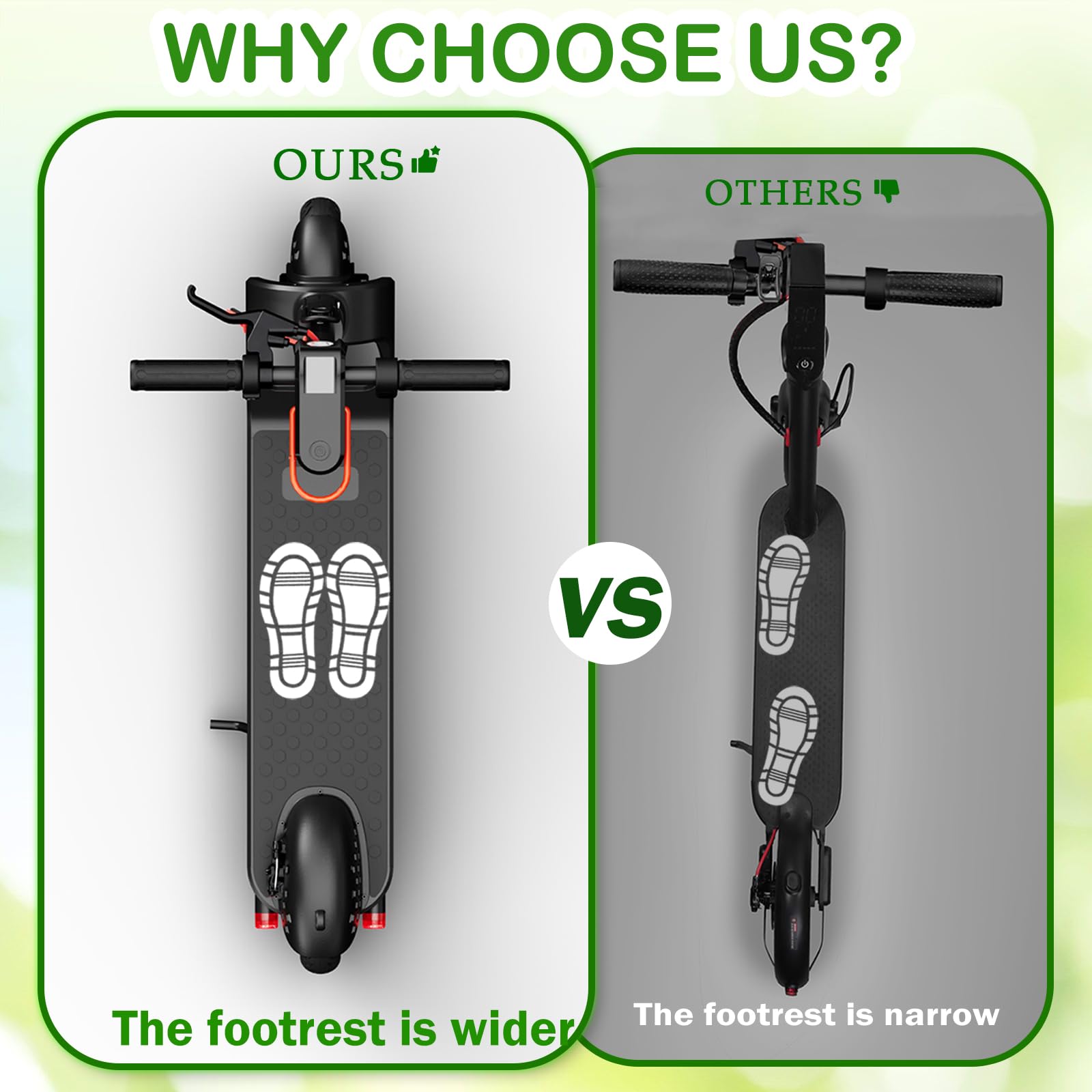 UrbanFish Electric Scooter for Adult 350W 500W 8 5 Tires 21 Miles Range 16 19 Mph Folding E-Scooter — view 3