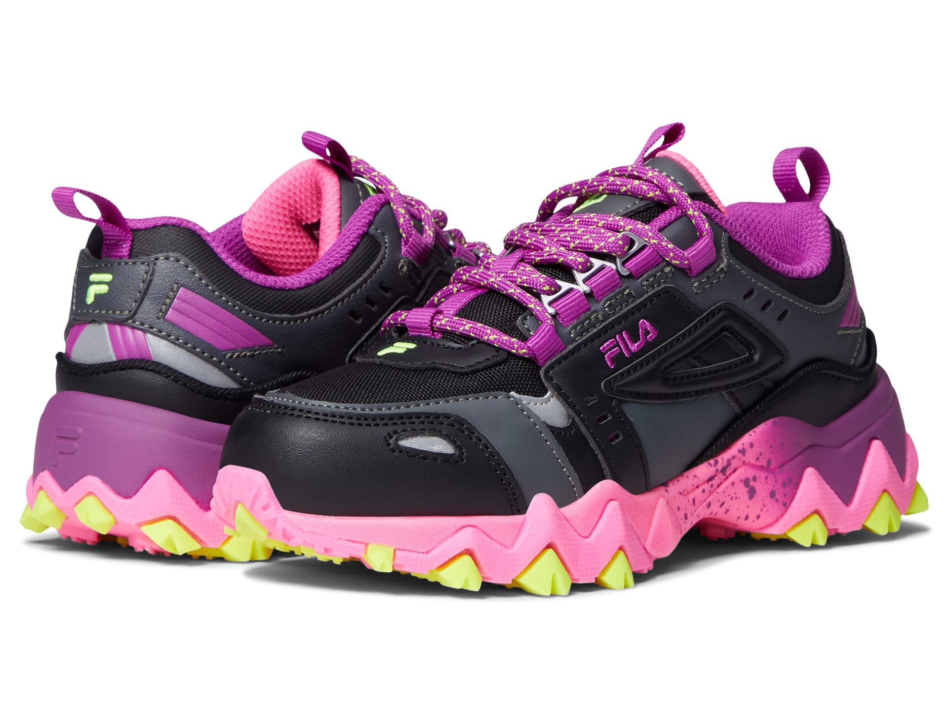 Fila Girl's Oakmont TR (Little Kid/Big Kid) Black/Sugar Plum/Electric Purple 11 Little Kid M