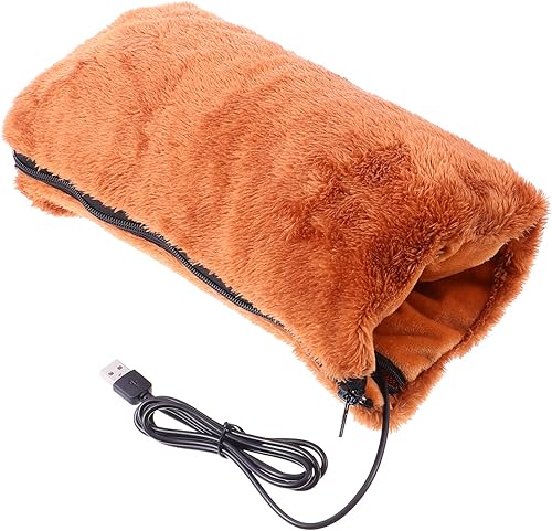 Miniatura 10 de VOSAREA Orejeras de mano de piel sintética para invierno, calentador eléctrico de invierno, orejeras de mano con carga USB, cálidas orejeras de