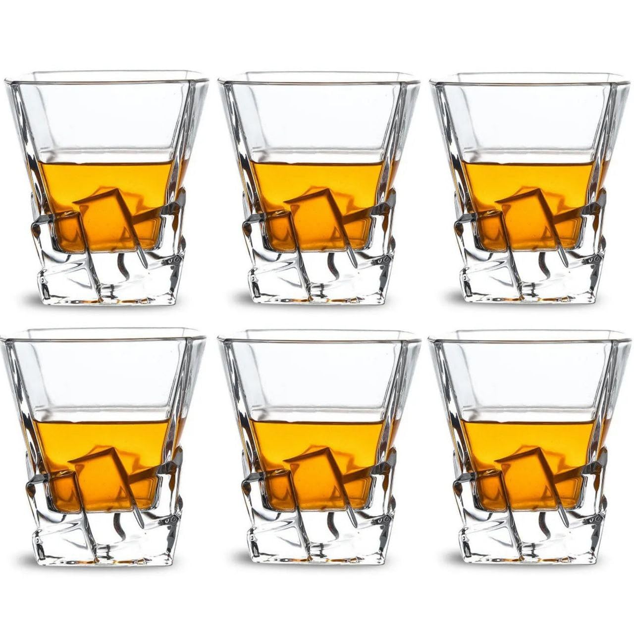 Heavy Whiskey Glasses - Set of 6 for Bourbon & Scotch -19