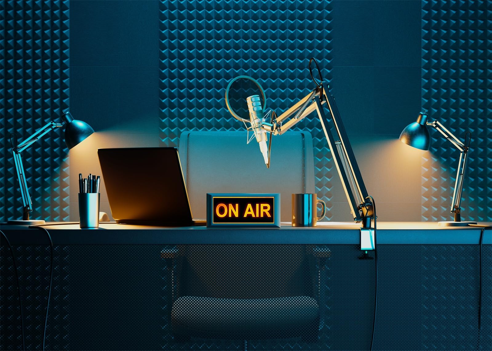 12x8FT Studio Podcast On Air Sfondo Fotografico