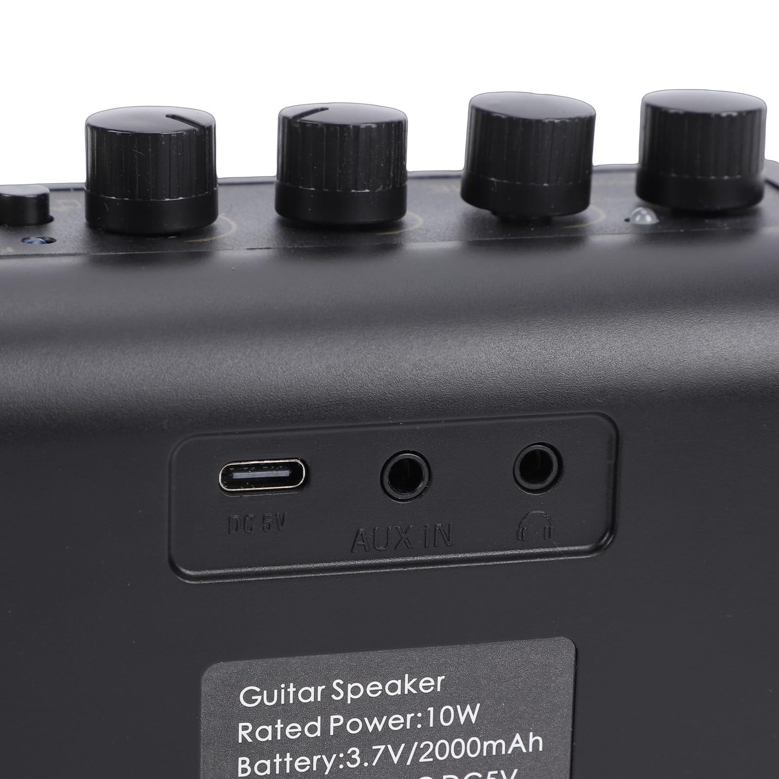 Jeffergarden Amplificatore per Chitarra Portatile da 10 W Ingresso AUX 2 di Distorsione Puliti Amplificatore per Chitarra Jack per Cuffie Silenzioso Ricaricabile Piccolo Altoparlante BT per