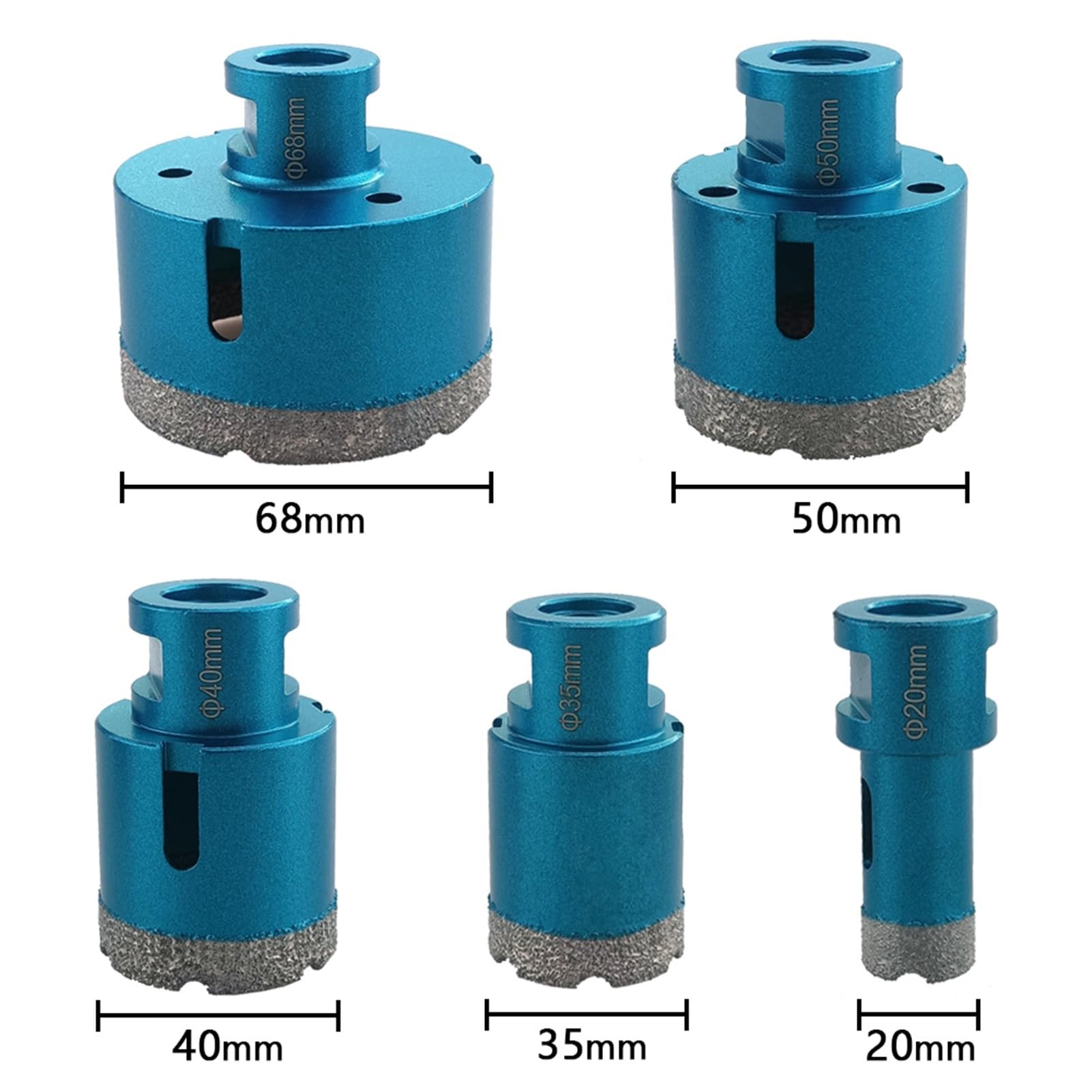 Compatible con juego de sierras perforadoras en seco M14 de 5 piezas