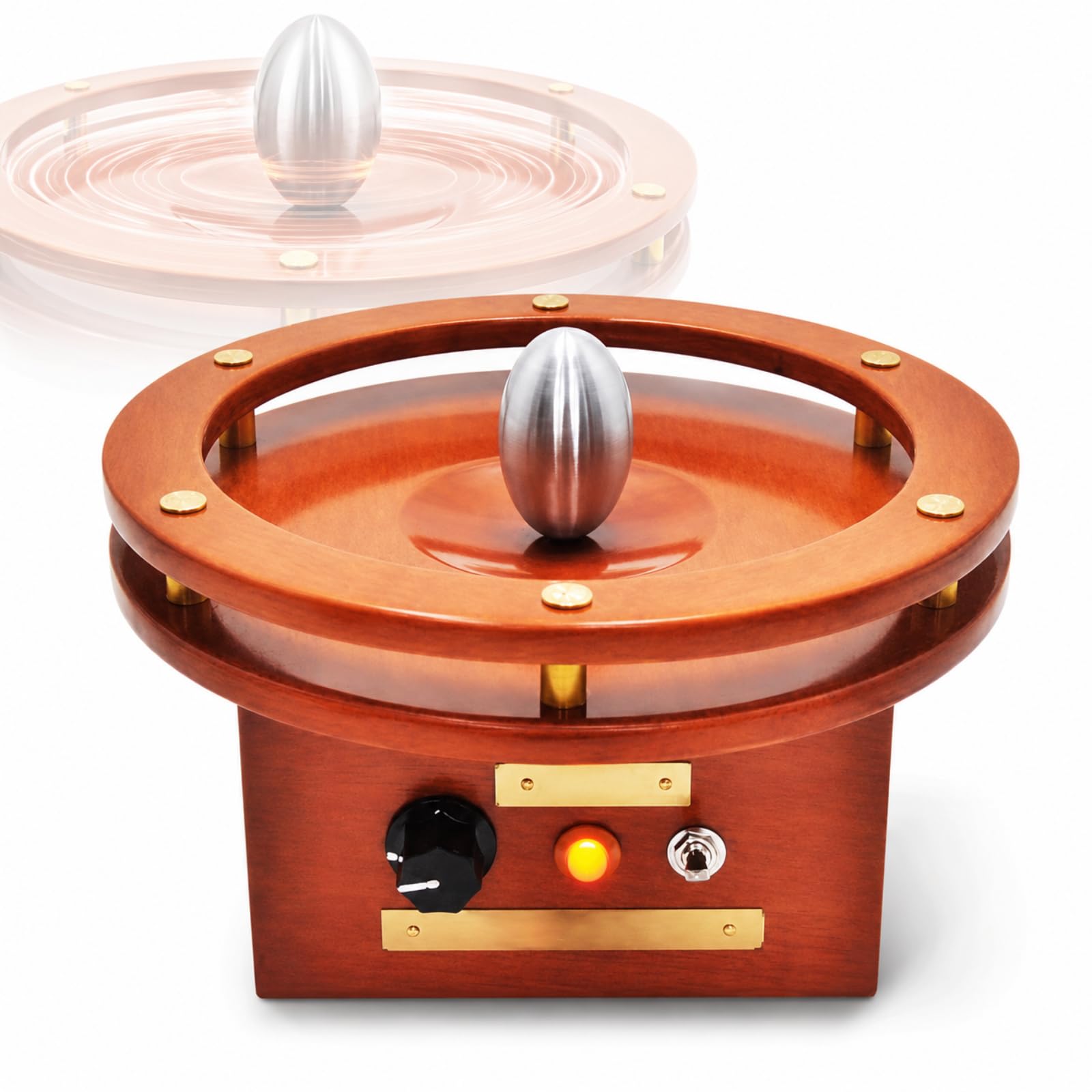 AMQYDT Electromagnetic Eddy Current Egg, Rotating Magnetic Field Model With Aluminum Columbus Egg, Variable Speed Coil Drive And Desktop Display For Laboratory Physics Teaching