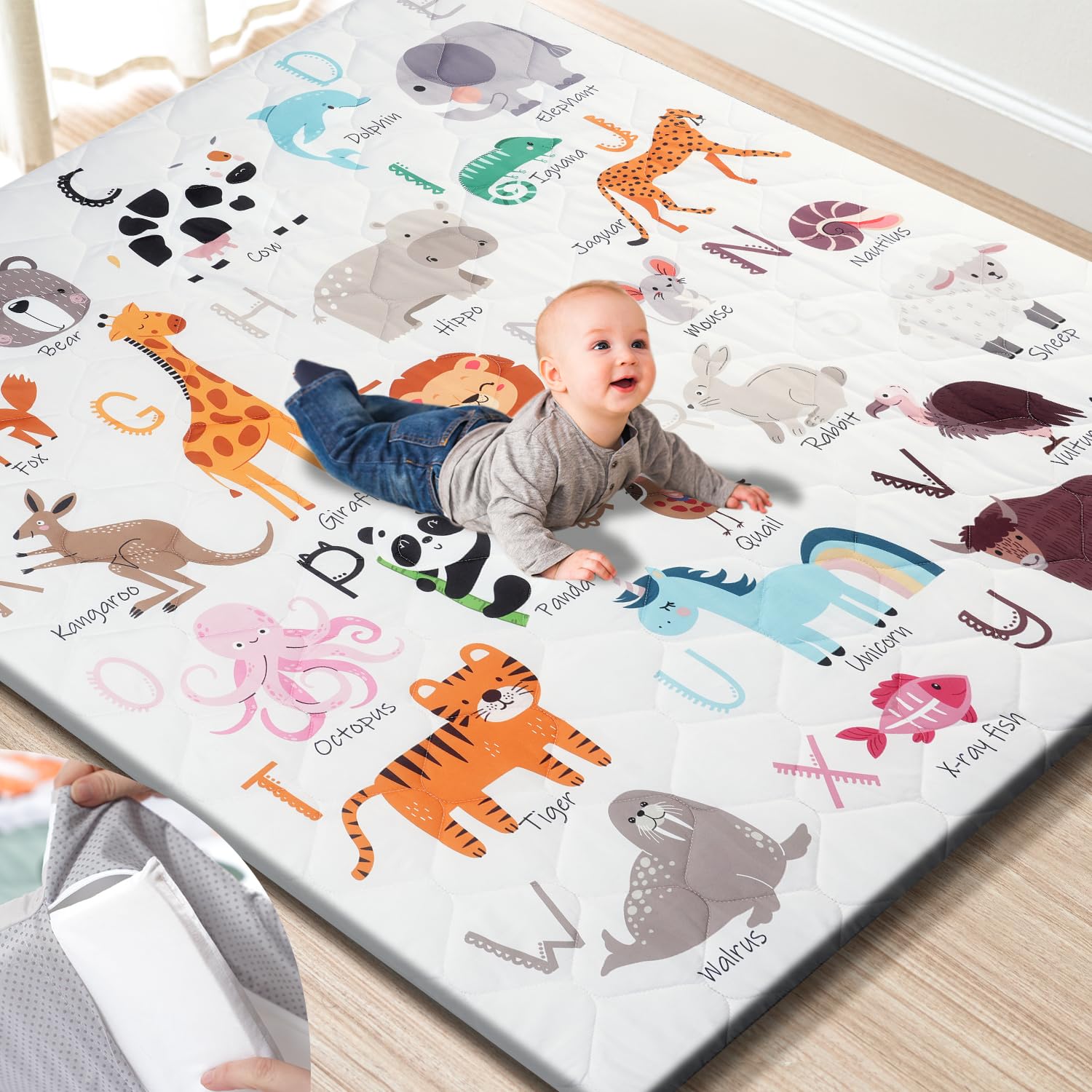 Photo 1 of TINYHARBO Premium Foam Baby Play Mat 59" x 59"