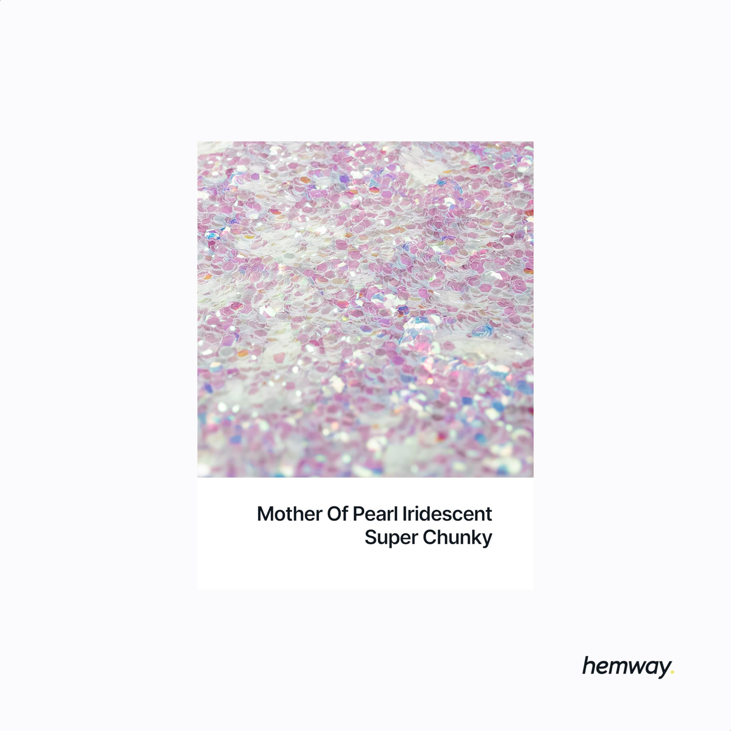 Hemway Resin Glitter Mother of Pearl Iridescent 100g Super Chunky - Image 2