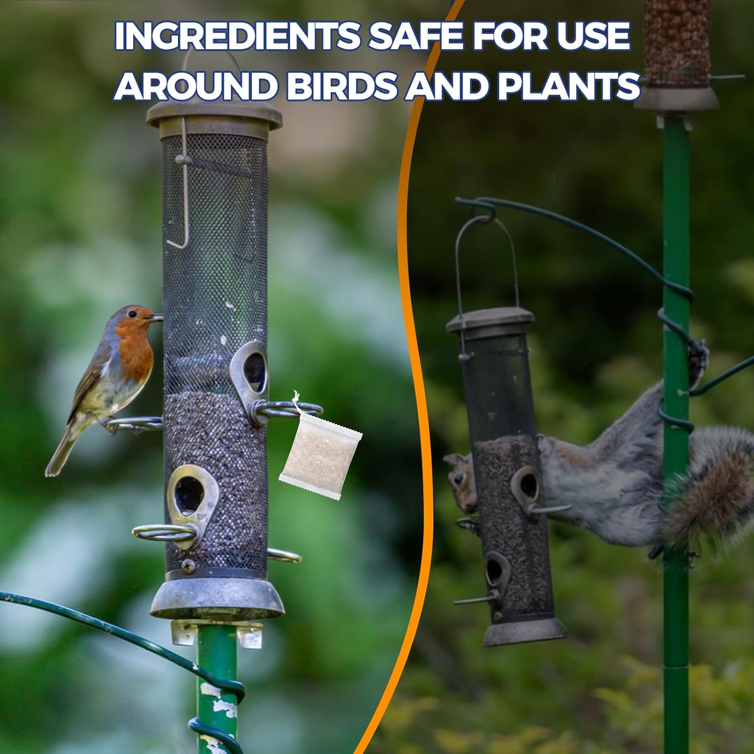 Squirrel Repellent 12 Packs, Keep Squirrels Out of Flower Pots Farmland, Natural Squirrel Deterrent for Bird Feeders, Chipmunk Repellent for Garden Patio, Repel Squirrels from Attic Car Indoor