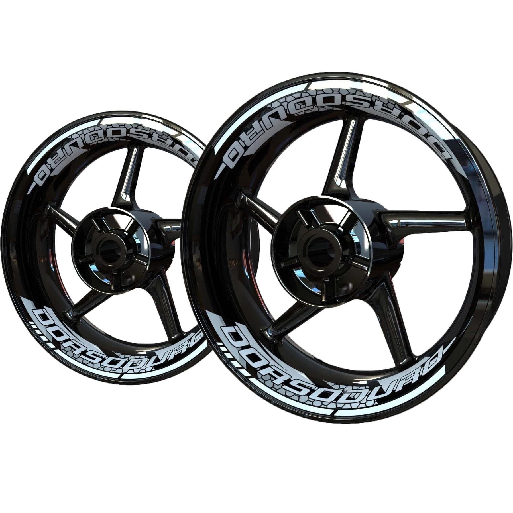 Motorrad-Radnabenaufkleber Reflektierende Aufkleber Für Motorradfelgen Für Aprilia Dorsoduro, Radnabenaufkleber, Radaufkleber Felgenrandaufkleber(Farbe 3)