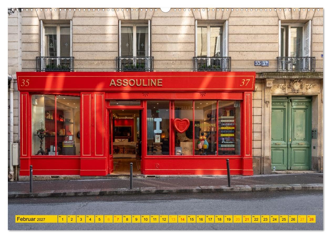 Kalender 2027 · Kleine Läden, große Motive | Besondere Geschäfte, Kioske und Schaufenster aus Rom, Paris, Porto, Brüssel… · DIN A2 quer · CALVENDO Premium Wandkalender