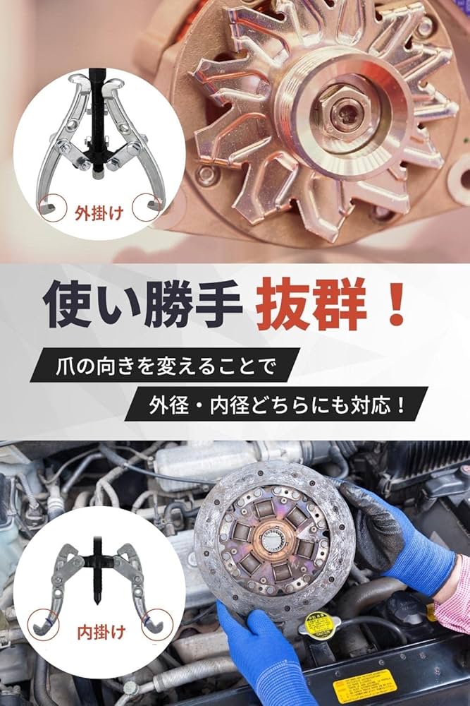 ギアプーラー ギアプーラ Amazon | ギヤプーラー 75mm/100mm/150mmセット ギア 外し