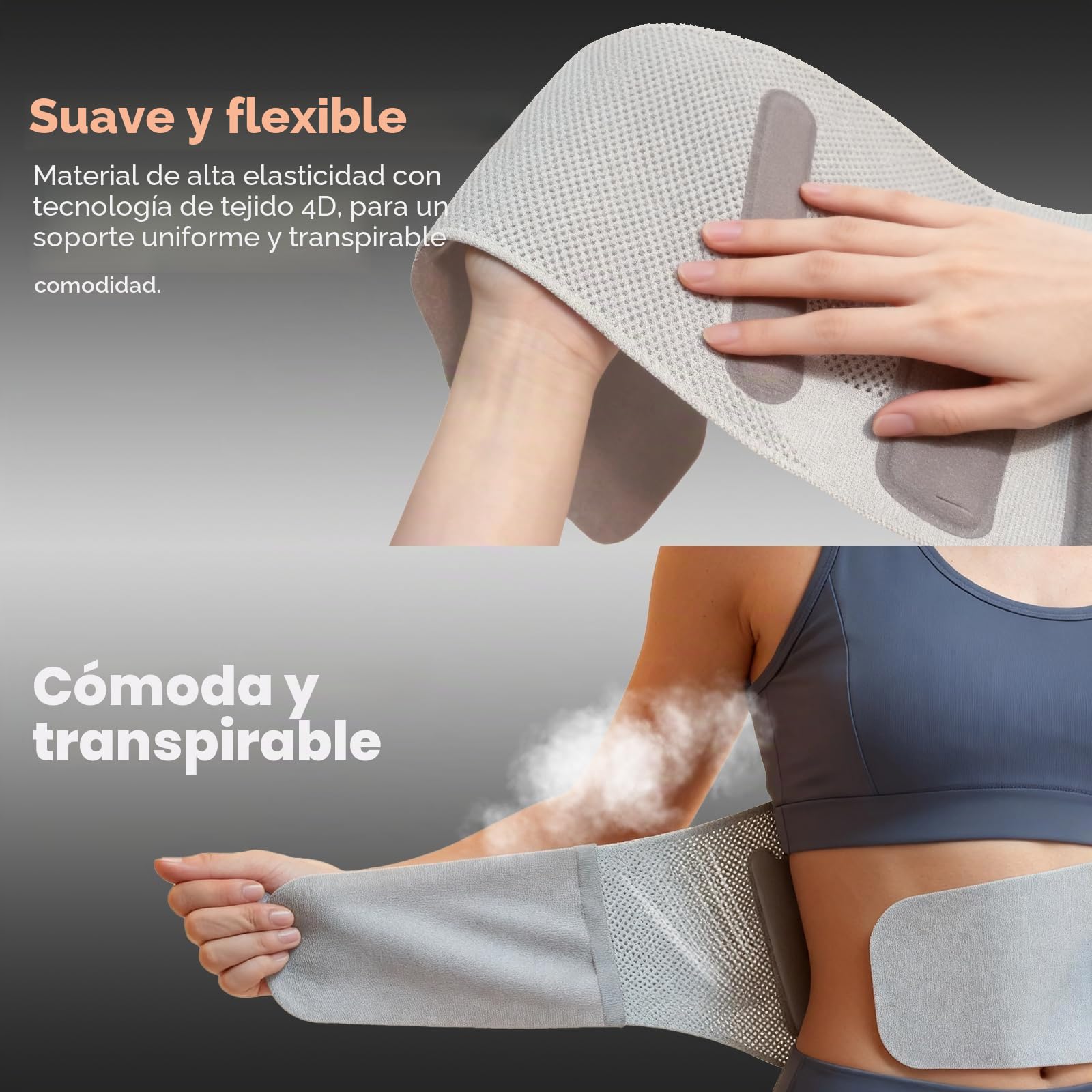 arboleaf Faja Lumbar Hombre y Mujer con Almohadilla Térmica y Barras Intercambiables, Cinturon Lumbar Soporte 360°, Faja Abdominal para Trabajo, Deportiva y Actividades Diarias, Alivio de Dolor - XL