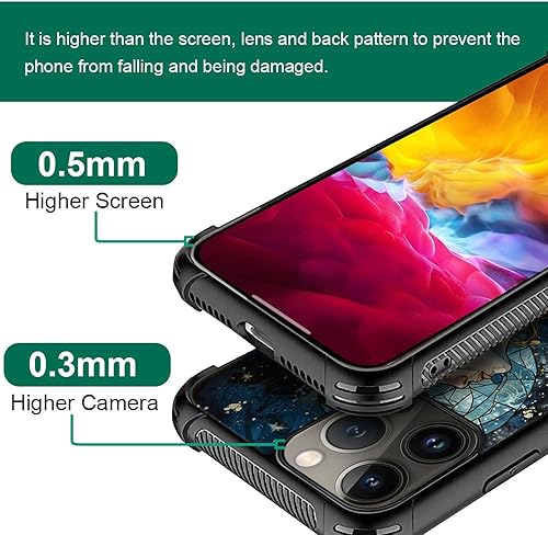 Vista 87 de Case for iPhone 15 Plus - Stained Glass Mosaic Fiesta Fun Case with Tempered Glass Back and Soft Silicone TPU Shock Protection