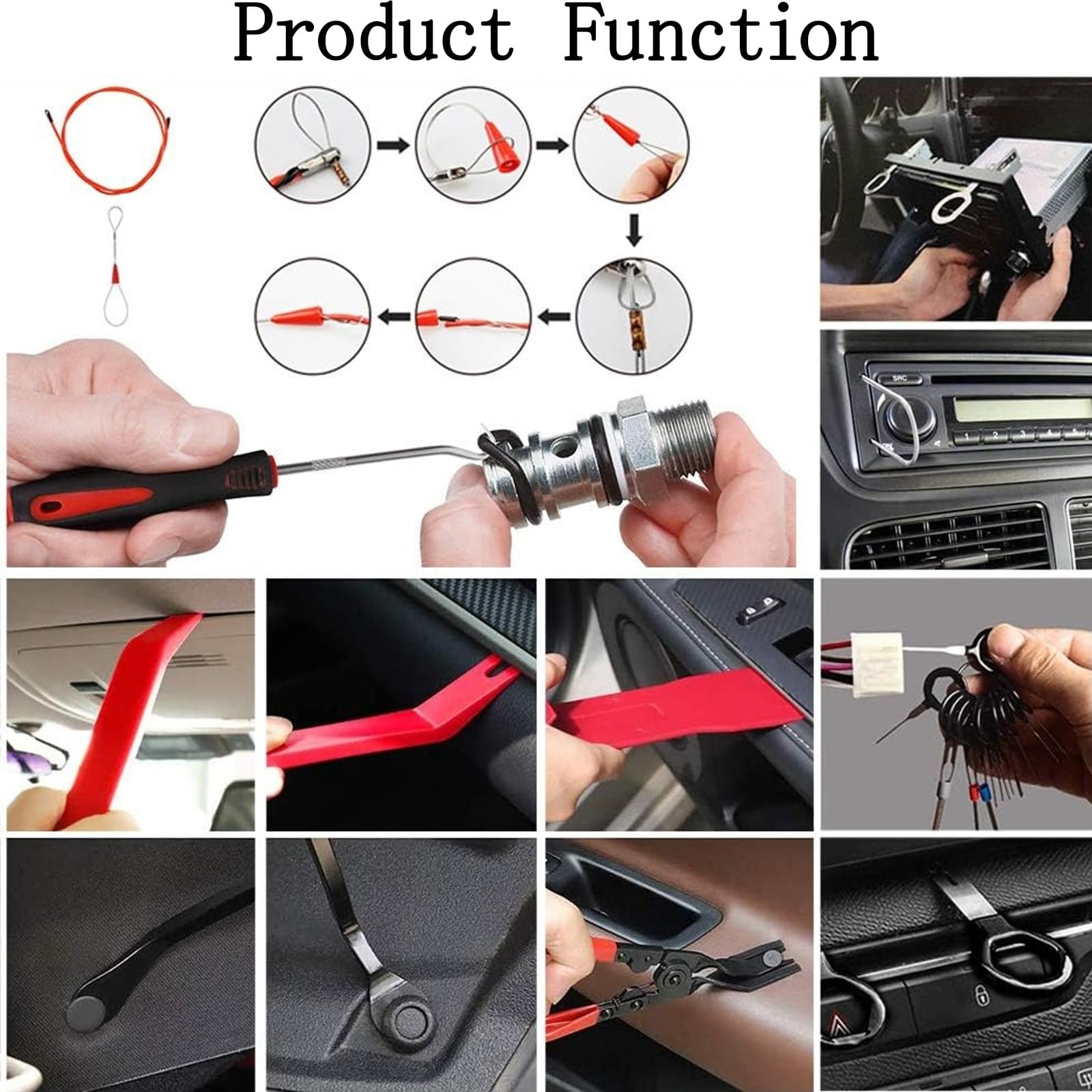 88Pz Attrezzi Smontaggio Auto per Toyota Rav4 RAV 4 Hybrid Limited Prime se 2002-2021 | kit rimozione pannelli estrattore clip auto strumenti leva cruscotto modifica interni design ergonomico portatile