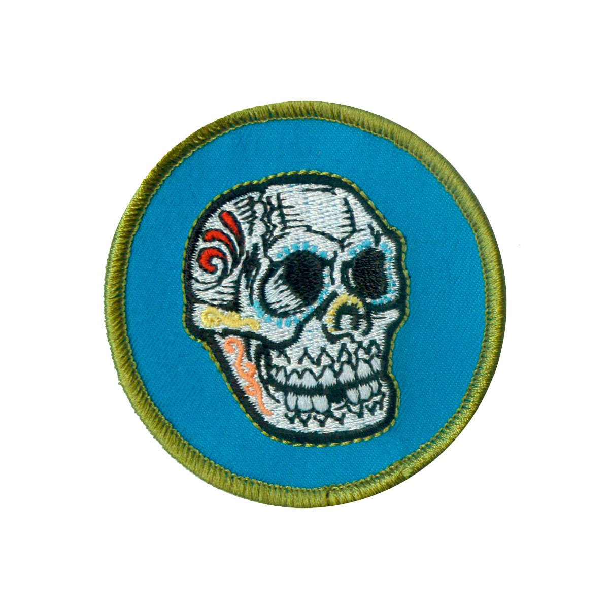 Reed Artist Novelty Patch - Mr Sugar Candy Skull Round Applique