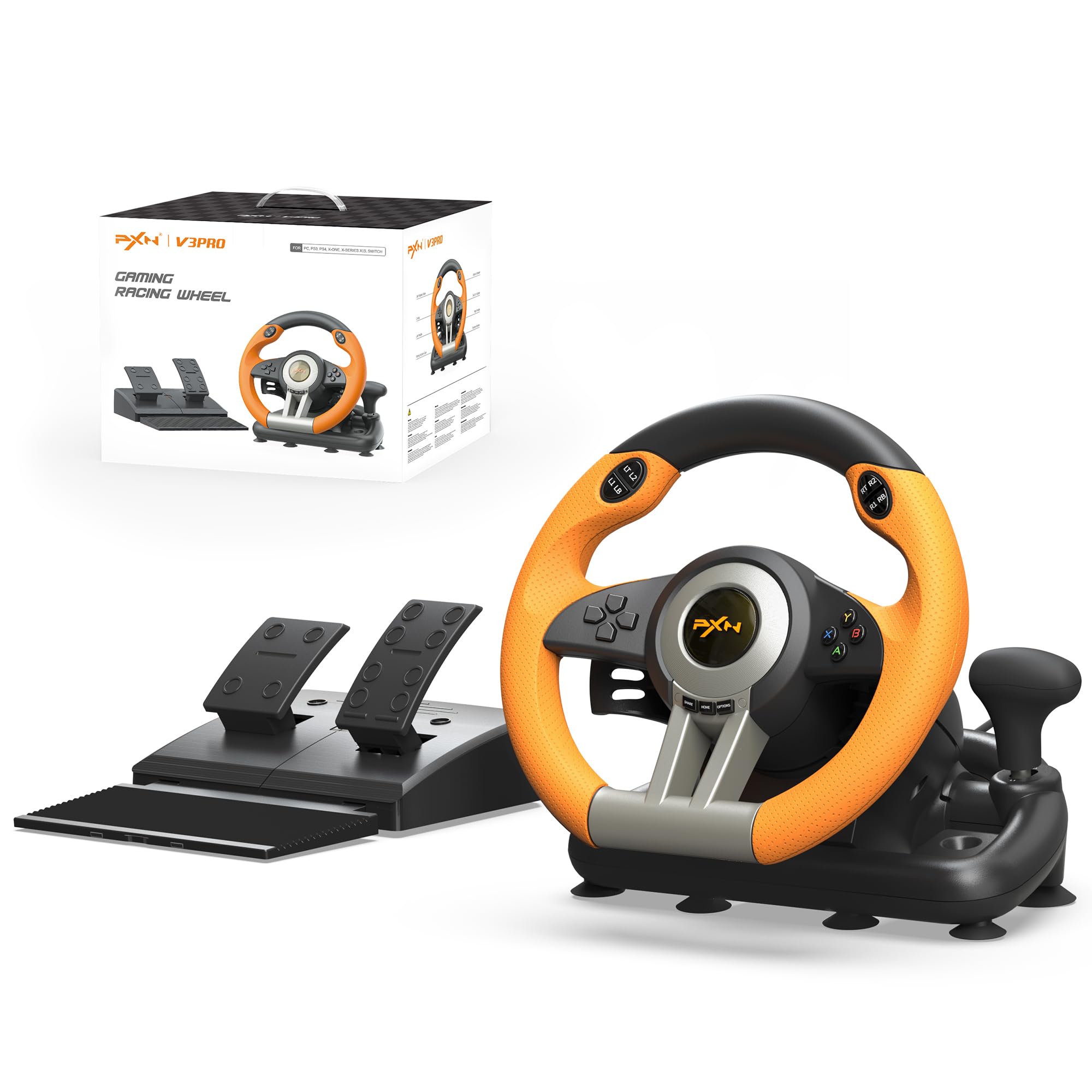 Amazon.com: PXN PC Racing Wheel, V3 PRO 180 Degree Universal Usb