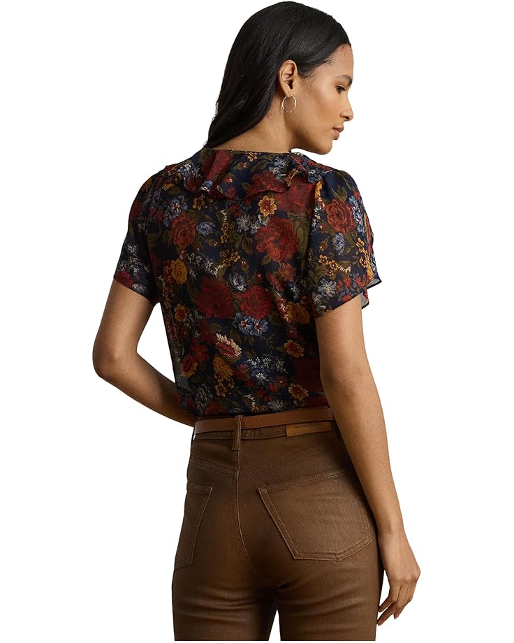 Lauren Ralph Lauren Floral Ruffle-Trim Georgette Blouse - #2 of 4