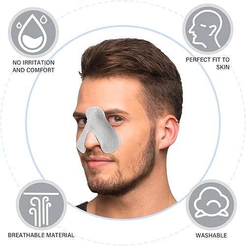 Miniatura 2 de Jutom Paquete de 24 almohadillas nasales para máscara para evitar fugas de aire, almohadillas nasales para suministros, protectores nasales cómodos