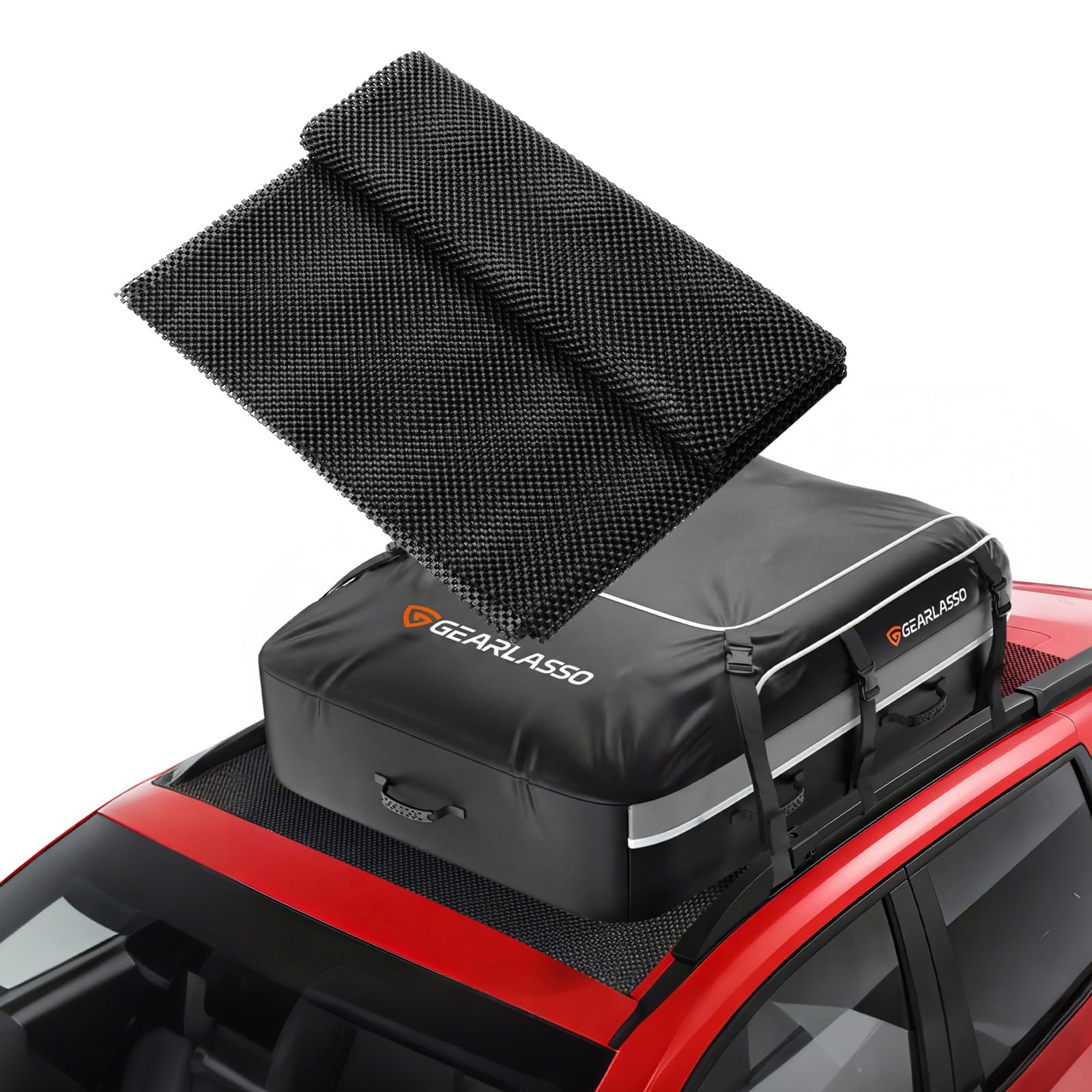 Anti-Slip Roof Cargo Bag Protective Mat, 51" x 39" Rubber Roof Rack Pad – Scratch-Resistant & Waterproof Car Rooftop Luggage Mat for SUV, Van & Most Vehicles