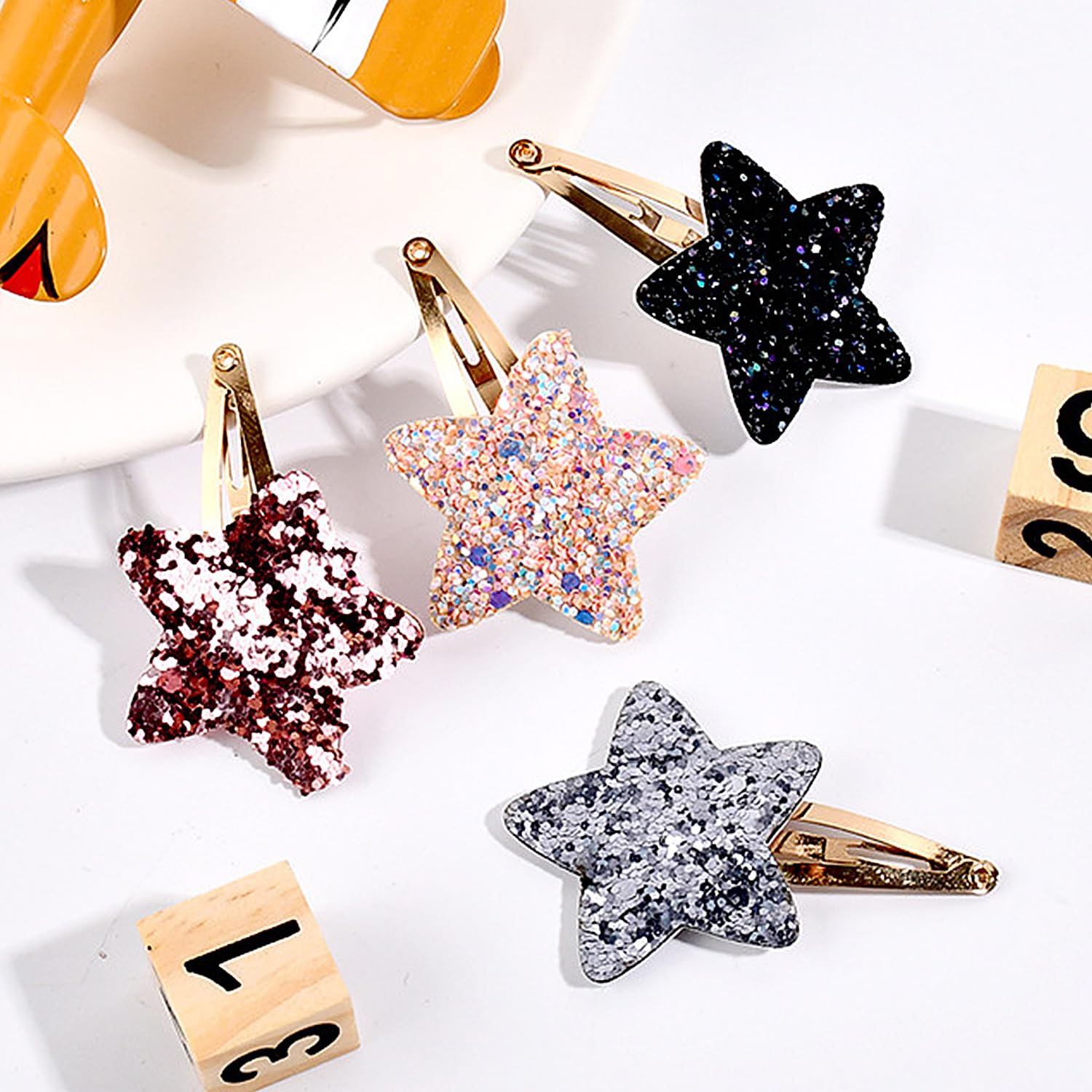 10 Pieces Star Hair Clips, Sparkling Hair Clips, Children'S Hair Clips, Simple Fashion Hair Accessories, Hair Star Decoration Clips - Image 3