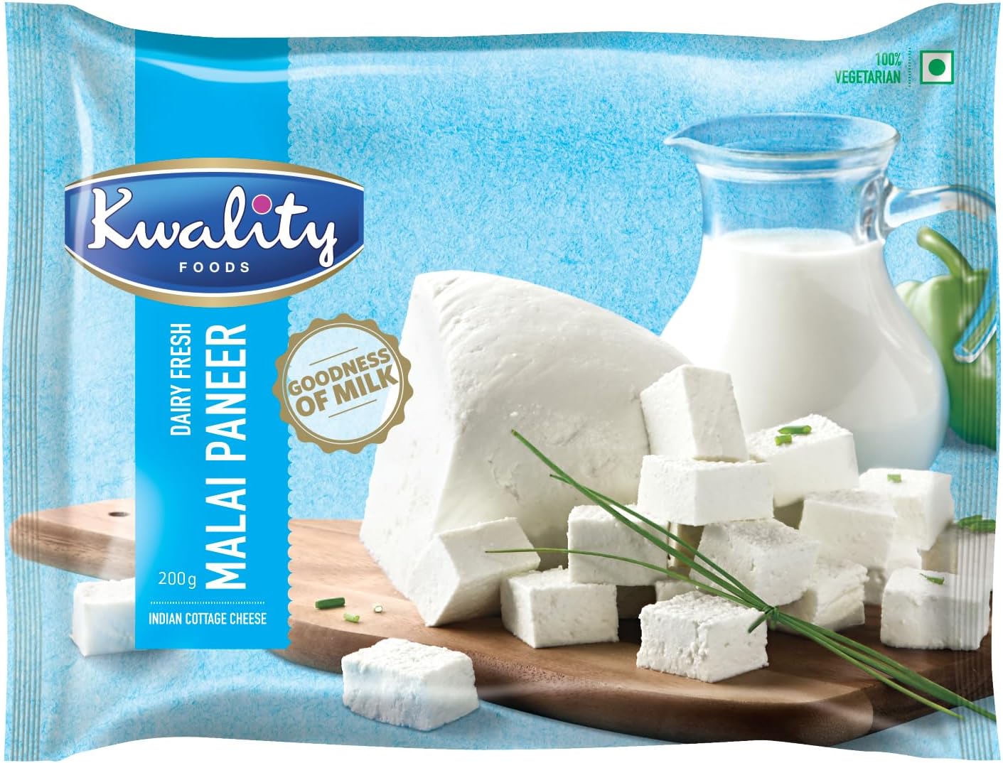 Kwality Frozen Paneer Cubes 200 gm