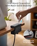 Anker Nano Power Strip, Desk Clamp with 1500J Surge Protector, 5ft Extension Cord, 70W Max Gaming Desk Accessories, 6 AC, 2 USB A, 2 USB C, Home Office Essentials, Fit 0.6~1.8'' Tabletop Edge (Black)