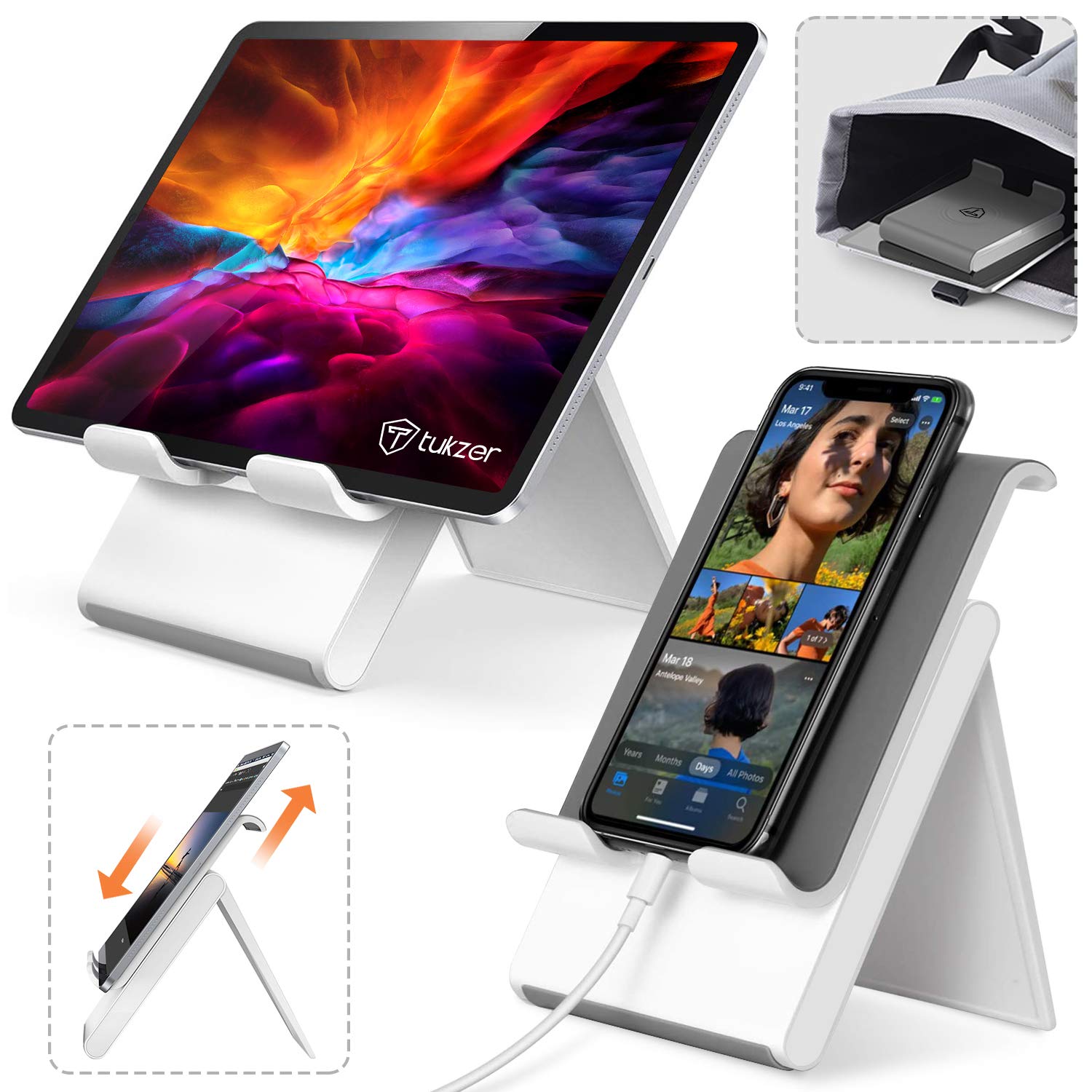 See full amazon price history chart for Tukzer Foldable Tablet & Mobile Stand Holder with Telescopic Height & Multi-Angle Adjustment| Anti-Slip Silicone Surface, Charging Slot| For Up to 12 Inch Screen iPad Tab, Smartphones, Kindle (Silver) Tukzer Foldable Tablet & Mobile Stand Holder with Telescopic Height & Multi-Angle Adjustment| Anti-Slip Silicone Surface, Charging Slot| For Up to 12 Inch Screen iPad Tab, Smartphones, Kindle (Silver) (B0B9S2T7N6) Amazon Price History, Amazon Price Tracker