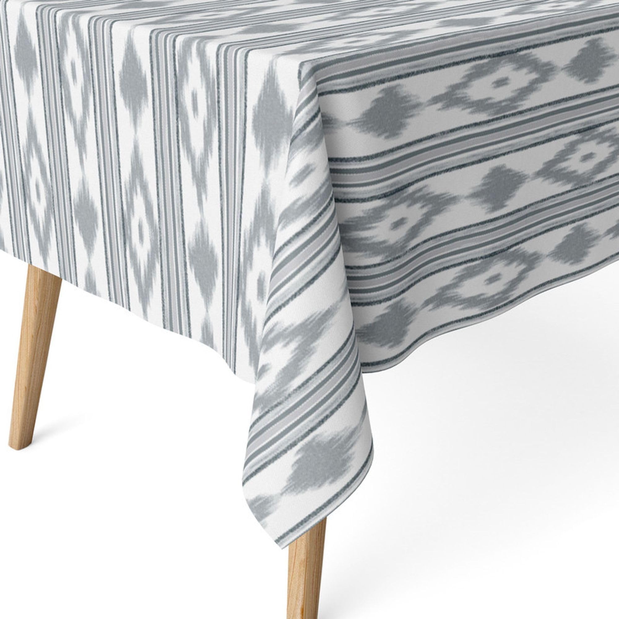 ECOMMERC3 Fleckabweisende Tischdecke für rechteckigen Tisch, Größe 140x140 cm | Schmutzabweisende Tischdecke, extra weich und wasserdicht, Islas GRIS