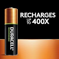 Vista 3 de Duracell Baterías AAA recargables, 2 unidades (paquete de 1), batería triple A para una potencia duradera, batería precargada multiusos