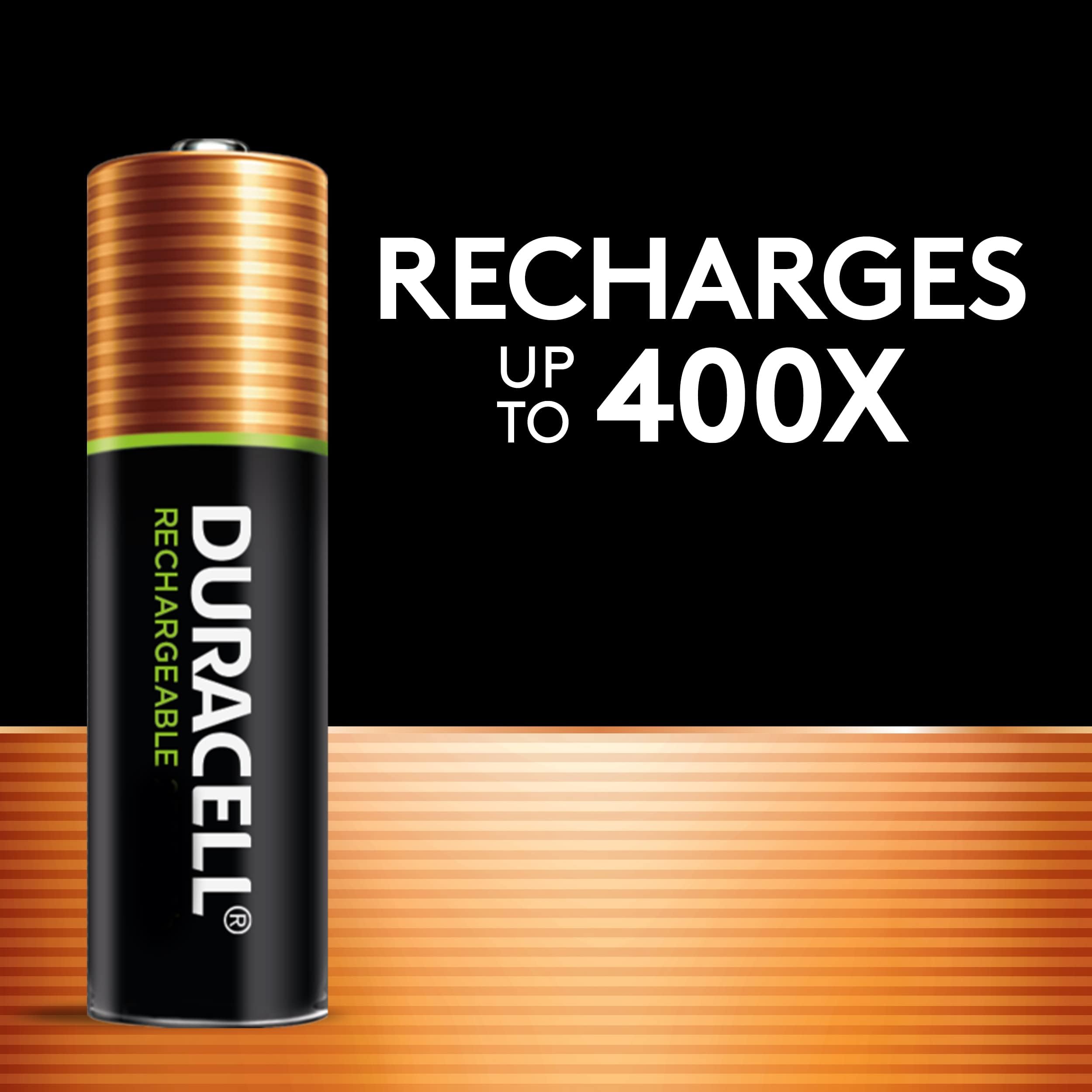 Duracell Rechargeable AA Batteries, Double A Battery for Long-lasting Power, All-Purpose Pre-Charged Battery for Household and Business Devices12 Count (Pack of 1)