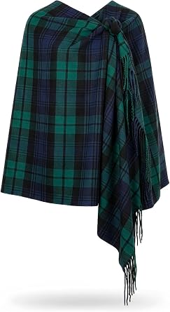 Achillea Oversized Scottish Tartan Plaid Shawl Wrap Soft Cashmere Feel Winter Scarf, 80" x 30"