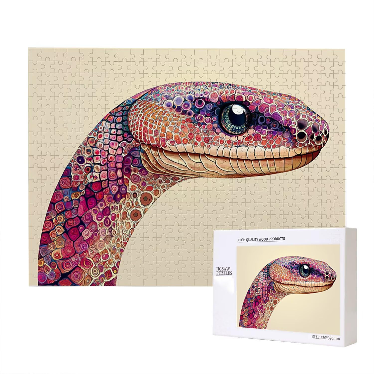 Jigsaw Puzzle, 2000 Pezzi Puzzle Classici, Serpente Puzzle Rilassamento Intelligence, Mpossibile Difficile Puzzle Impegnativo per Adulti Puzzle Gioco Familiare, Regalo per Amore Amico fr0-672
