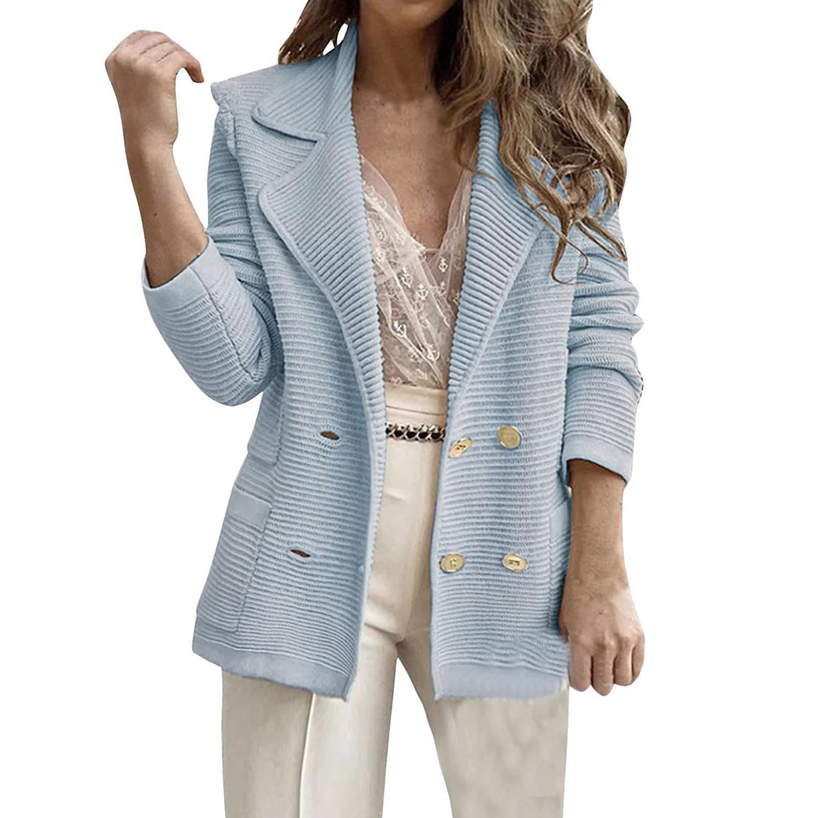 Blazers for Women Casual Business Blazer Jacket Open Front Long Sleeve Office Suit Jackets Fall Winter Coats Outwear