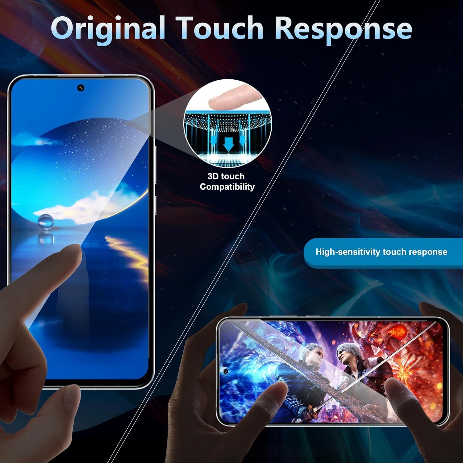 Kokio Gehard glas voor OPPO Reno 14 5G, 2 stuks displaybeschermfolie en